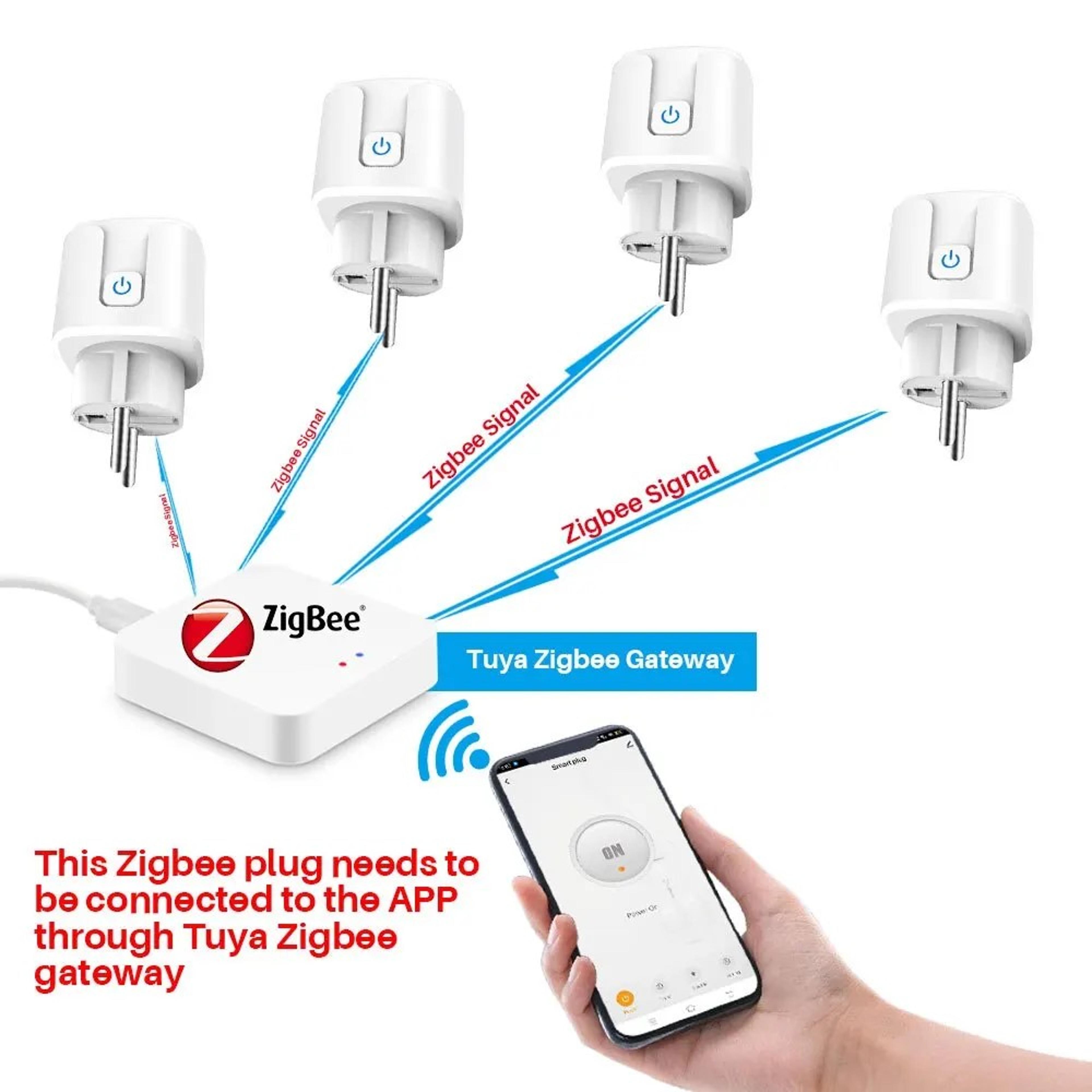 Zigbee Smart Plug Power Monitoring Socket With Alexa Google Voice Control 3