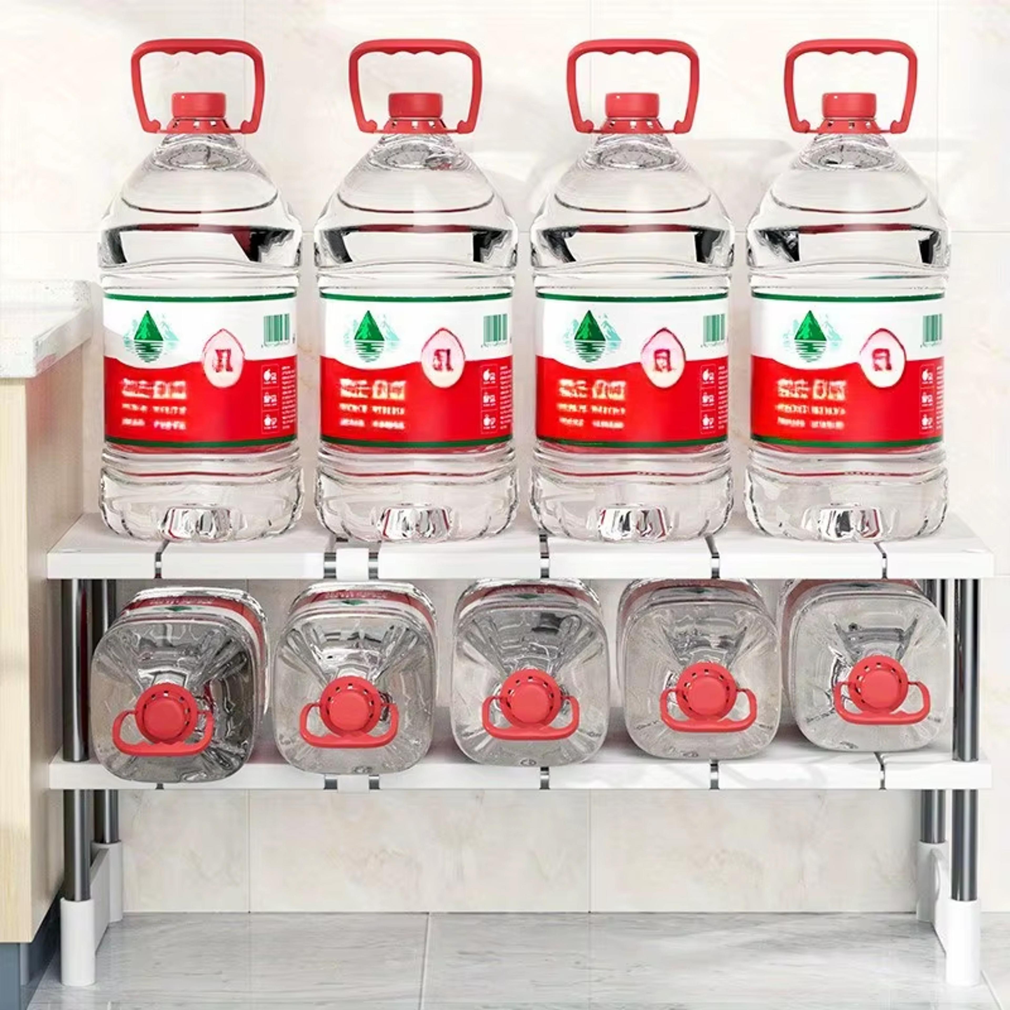 Adjustable Cabinet Organizer Shelves Stackable Expandable Kitchen Storage Rack For Counters  Sink S 3