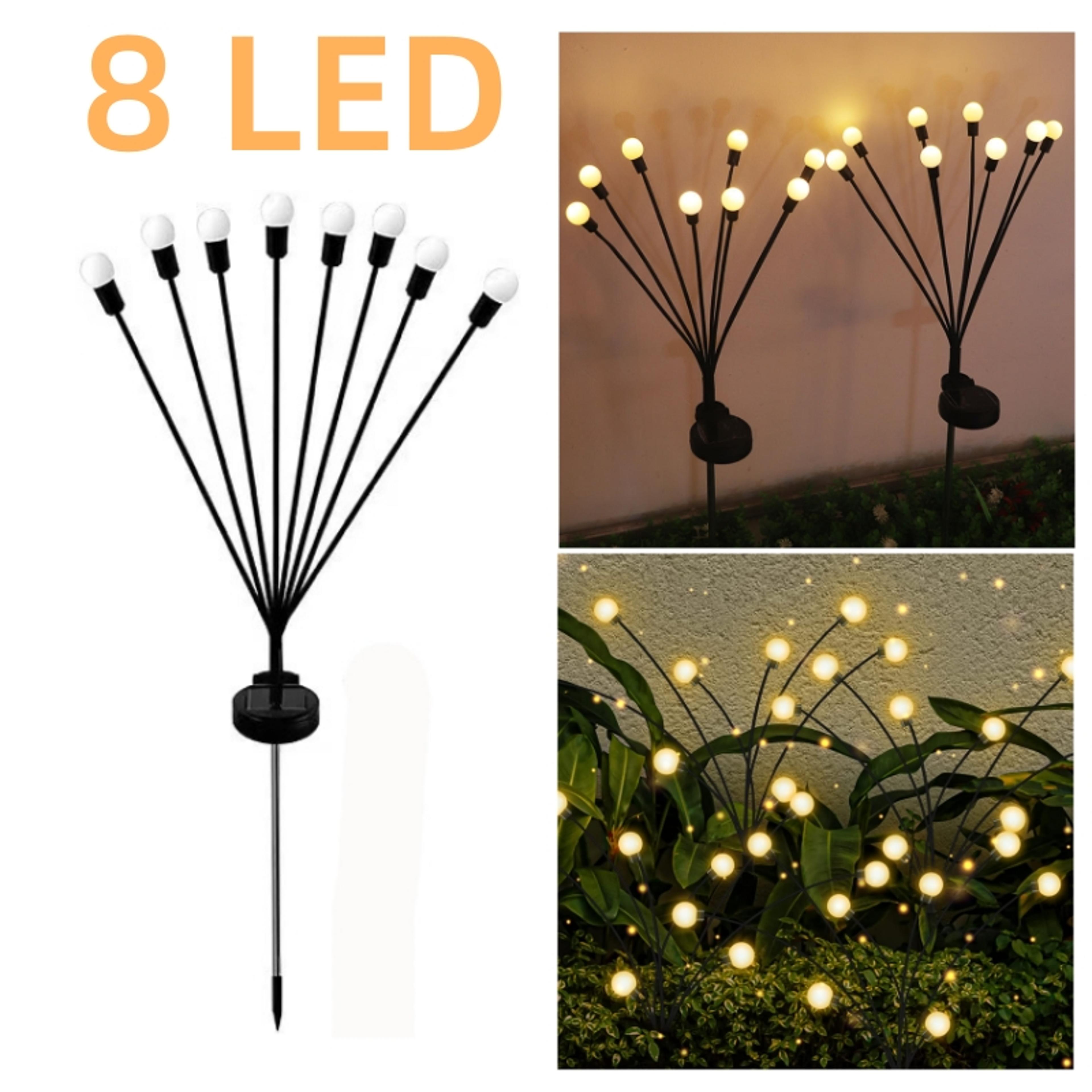 Solar Firefly Garden Lights Outdoor Waterproof Swaying LED Pathway Lights 7