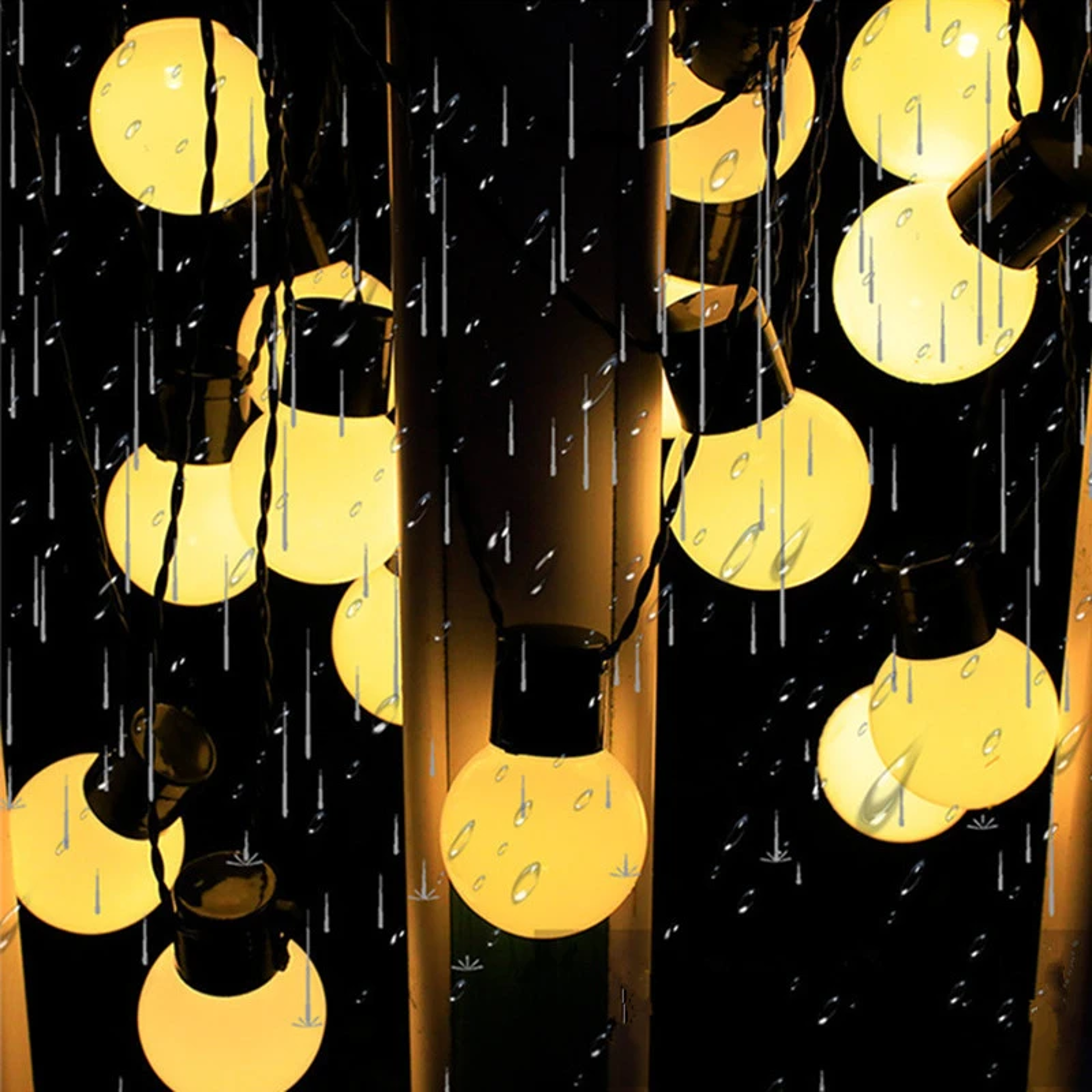 Solar LED Globe String Lights Outdoor Waterproof Garden Fairy Lights For Patio Party Decor 3