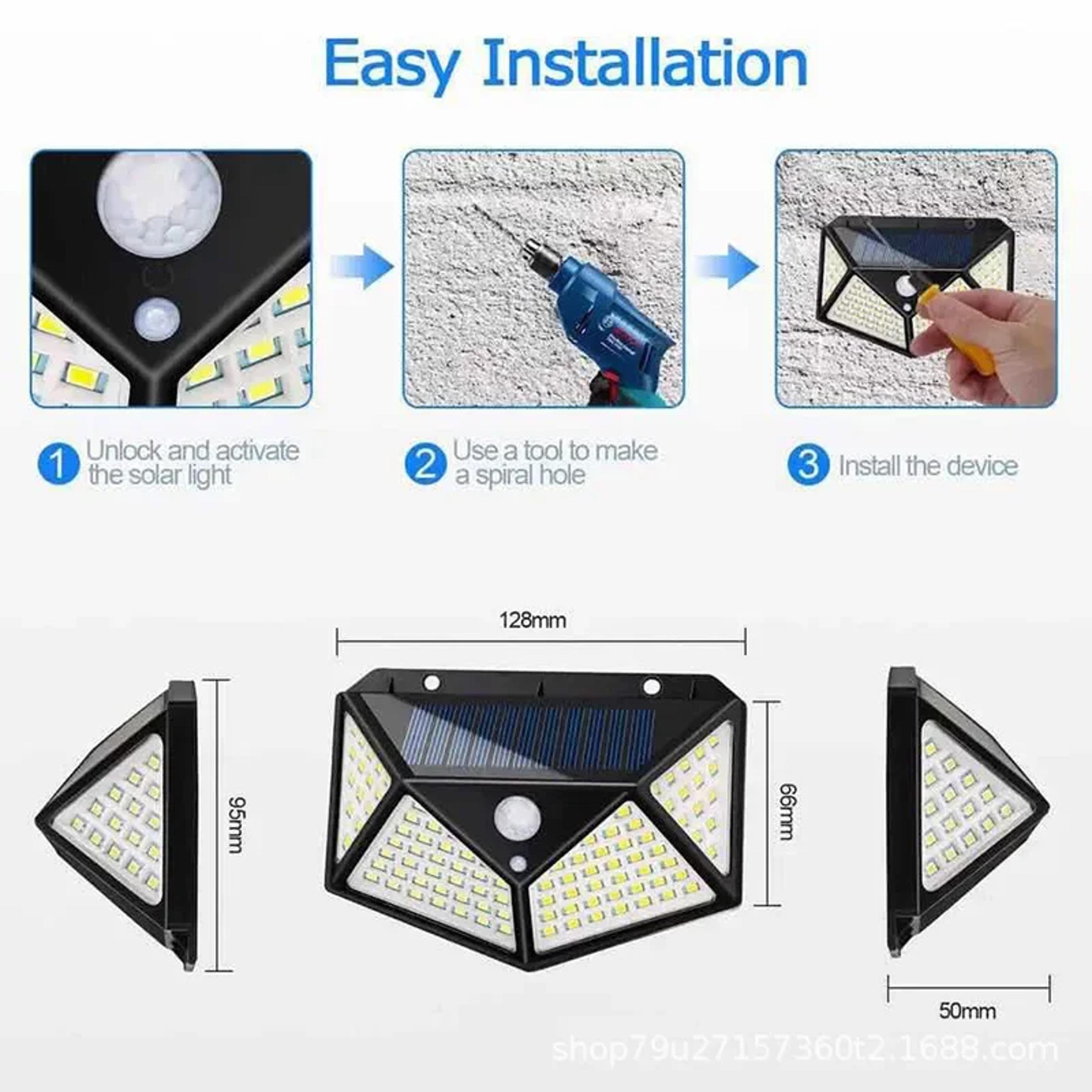 Solar Motion Sensor LED Wall Light Waterproof Outdoor Garden Security Lamp 4
