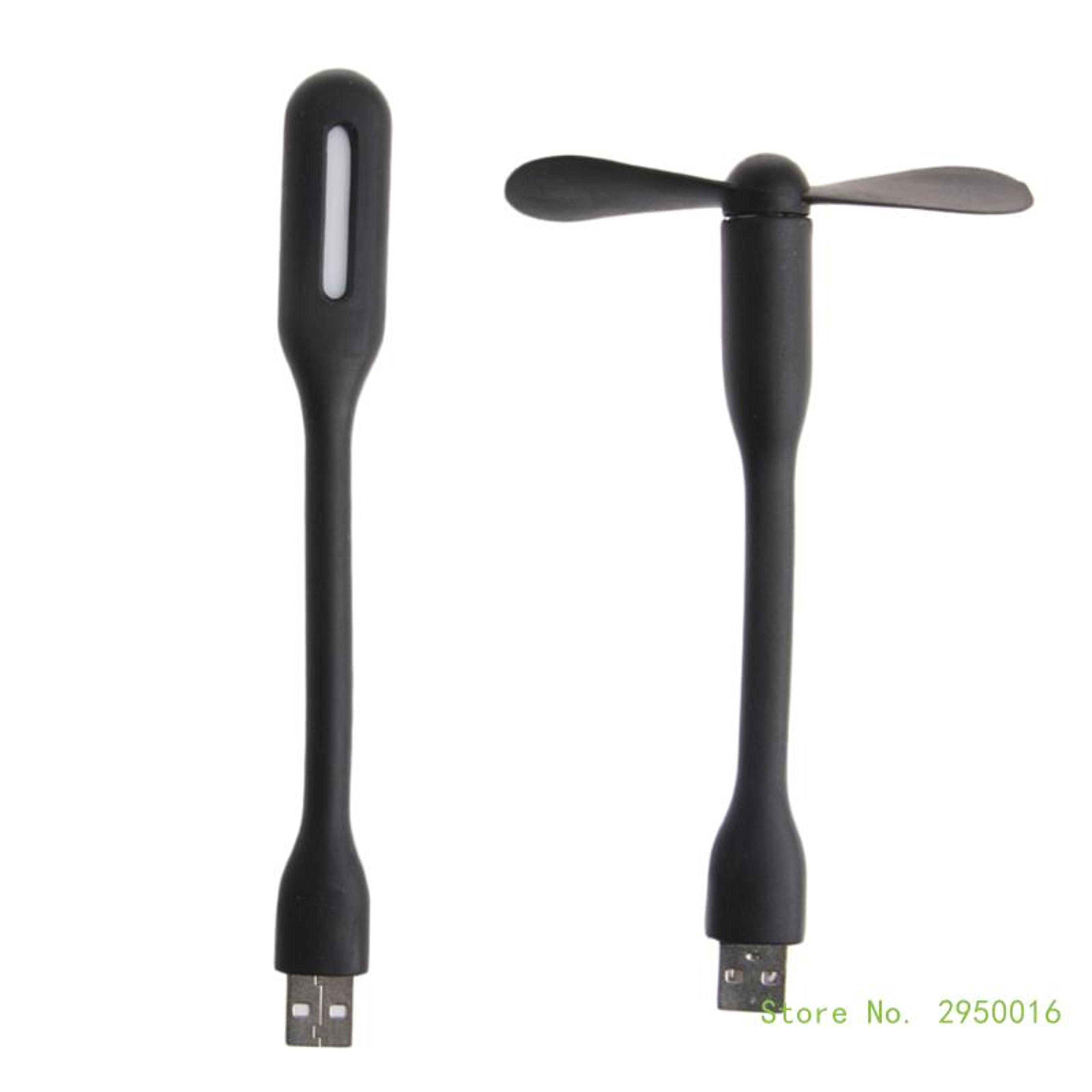Portable USB Fan With LED Light Flexible Mini Cooling Gadget For Laptop And Power Bank 9