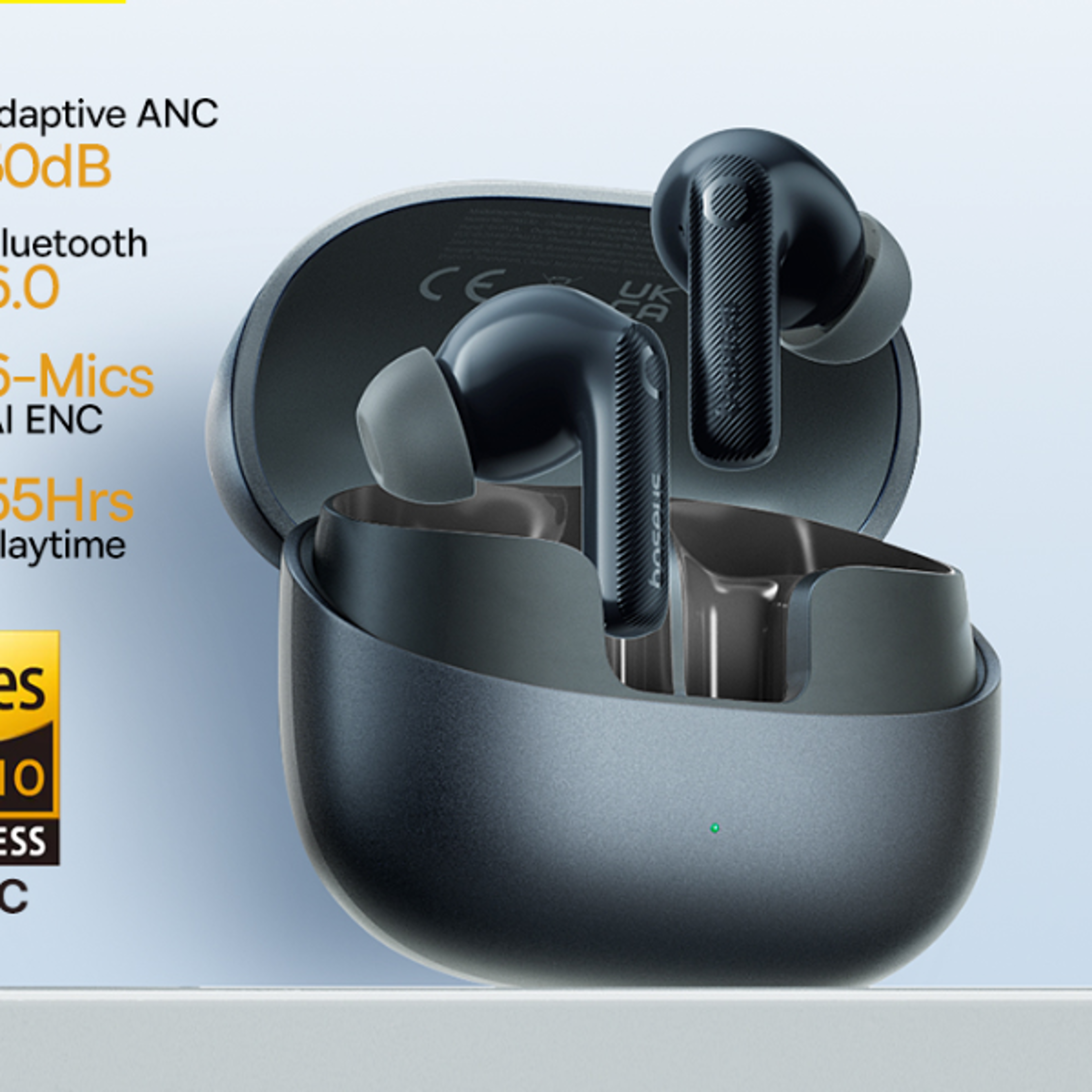 baseus pro wireless anc earbuds with bluetooth and hi res audio