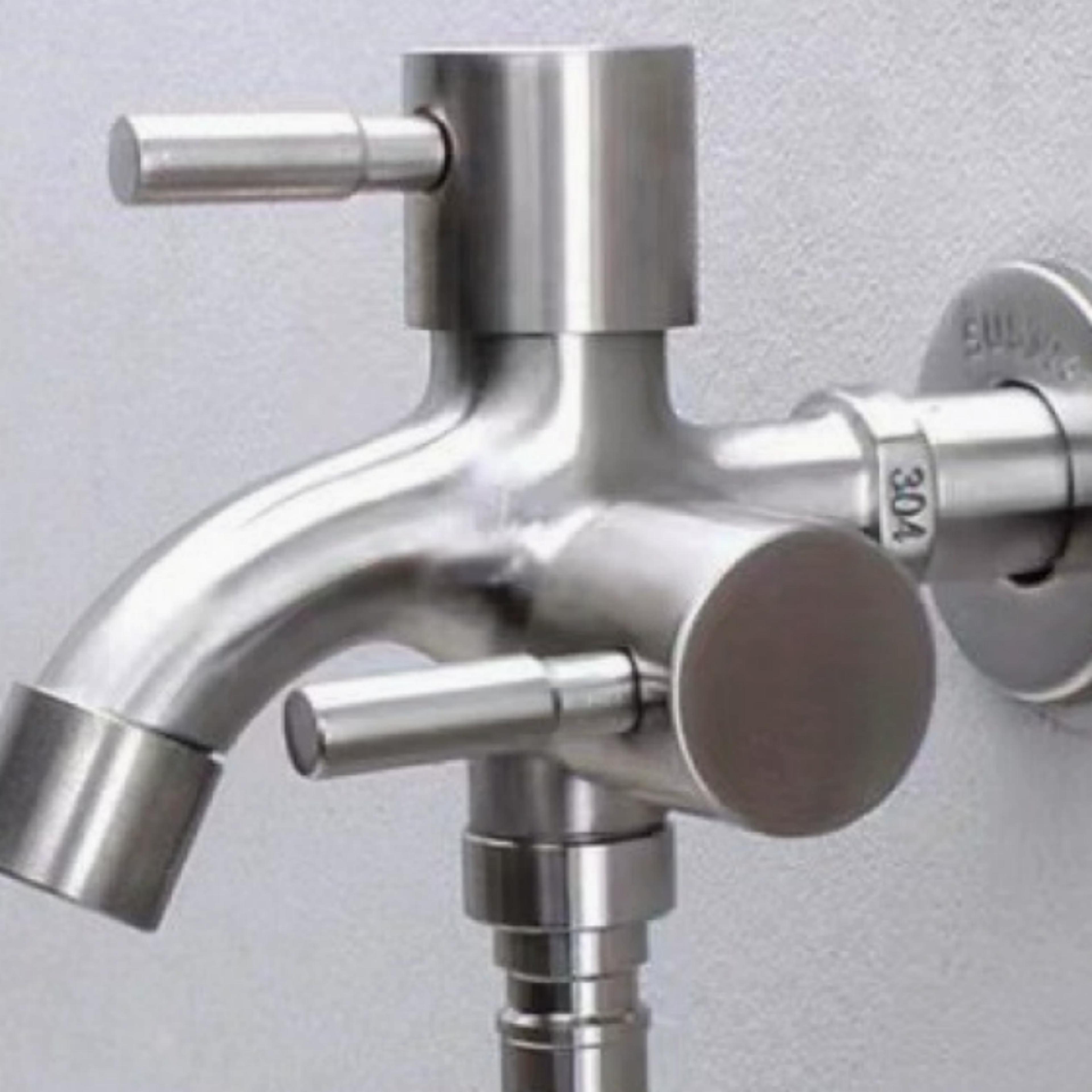 high pressure dual outlet faucet splitter for washing machine & laundry sink