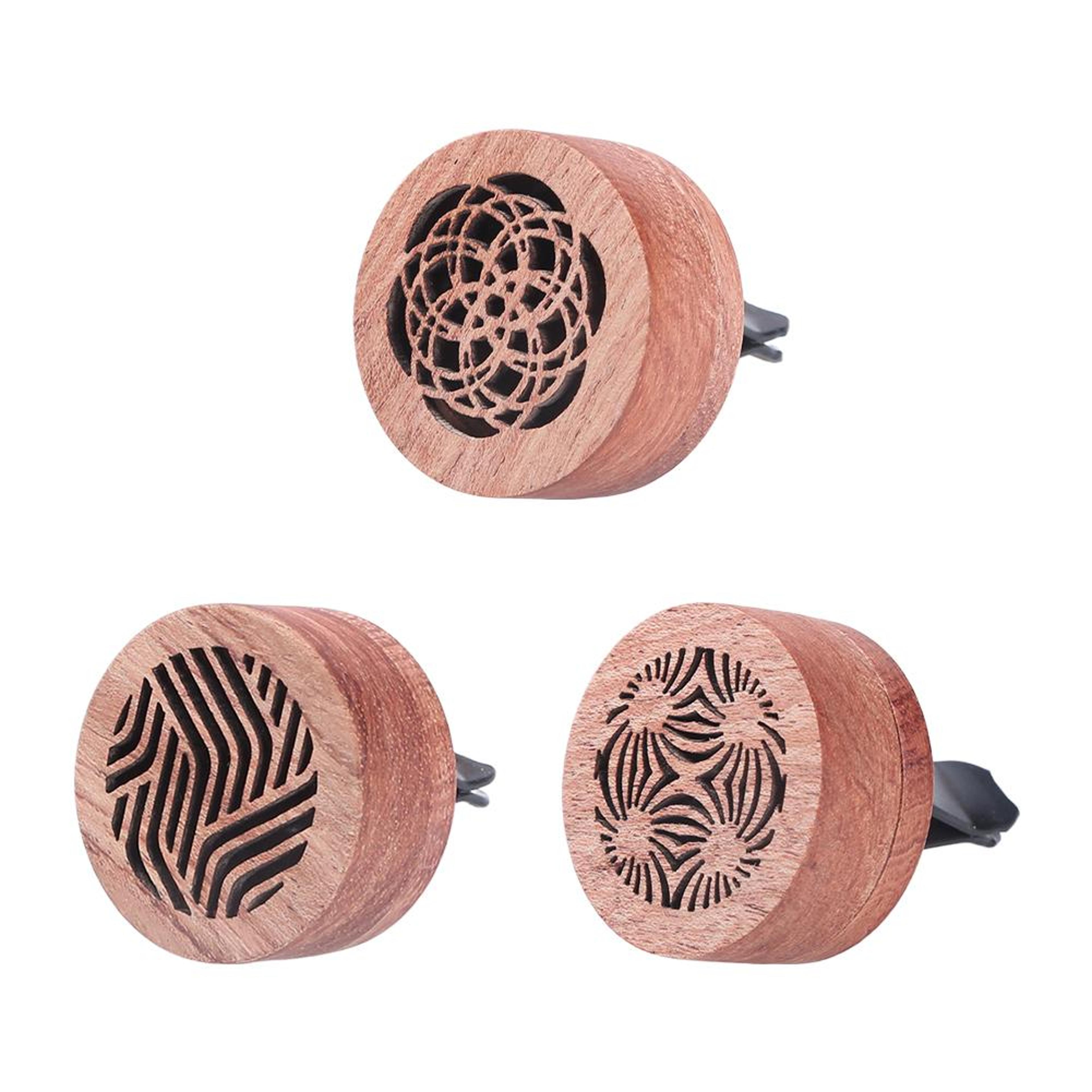 Wooden Car Air Freshener Clip Aromatherapy Vent Diffuser For Long Lasting Fragrance  Odor Removal 4