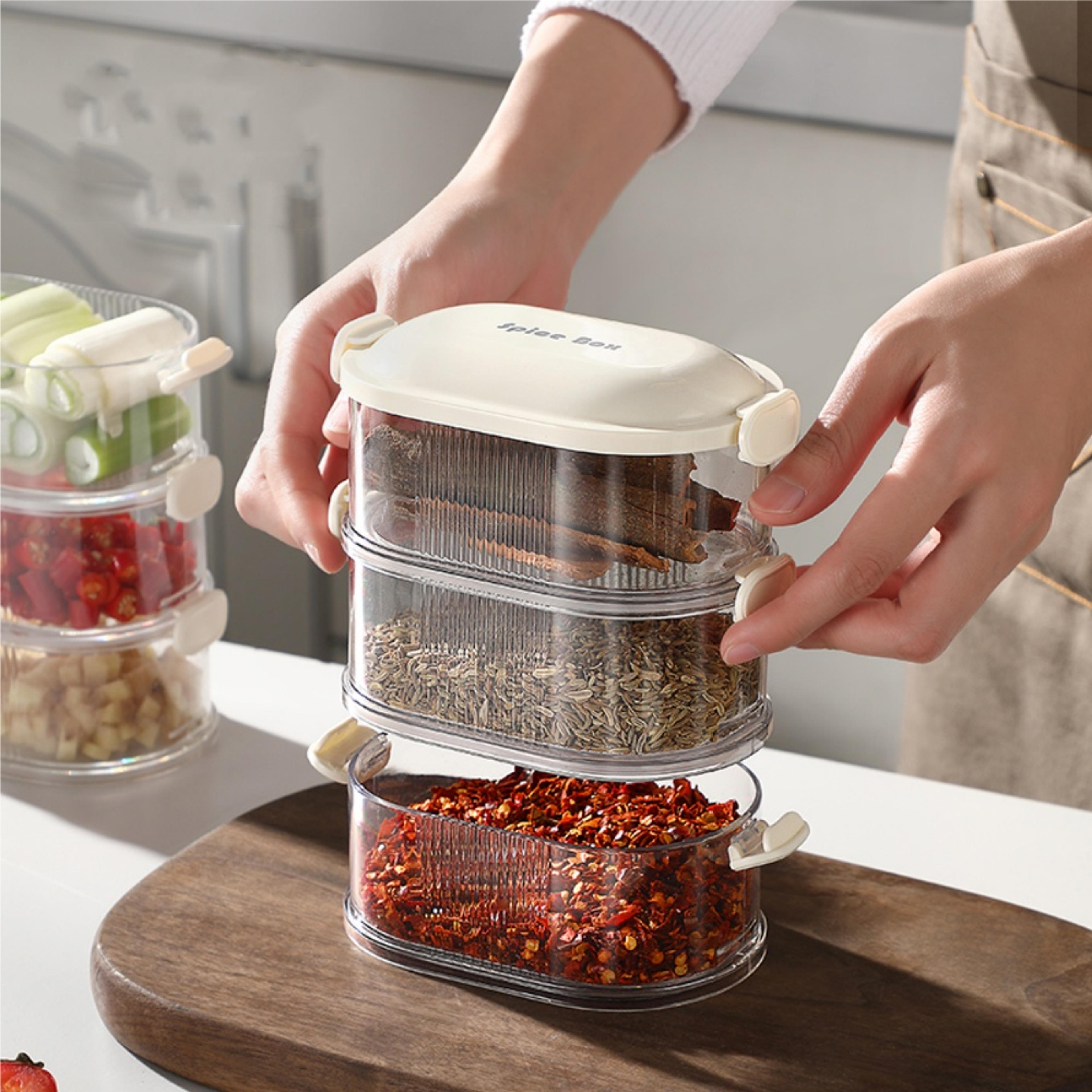 Stackable Multi Layer Food Storage Box Fridge Organizer Lunch Container 3