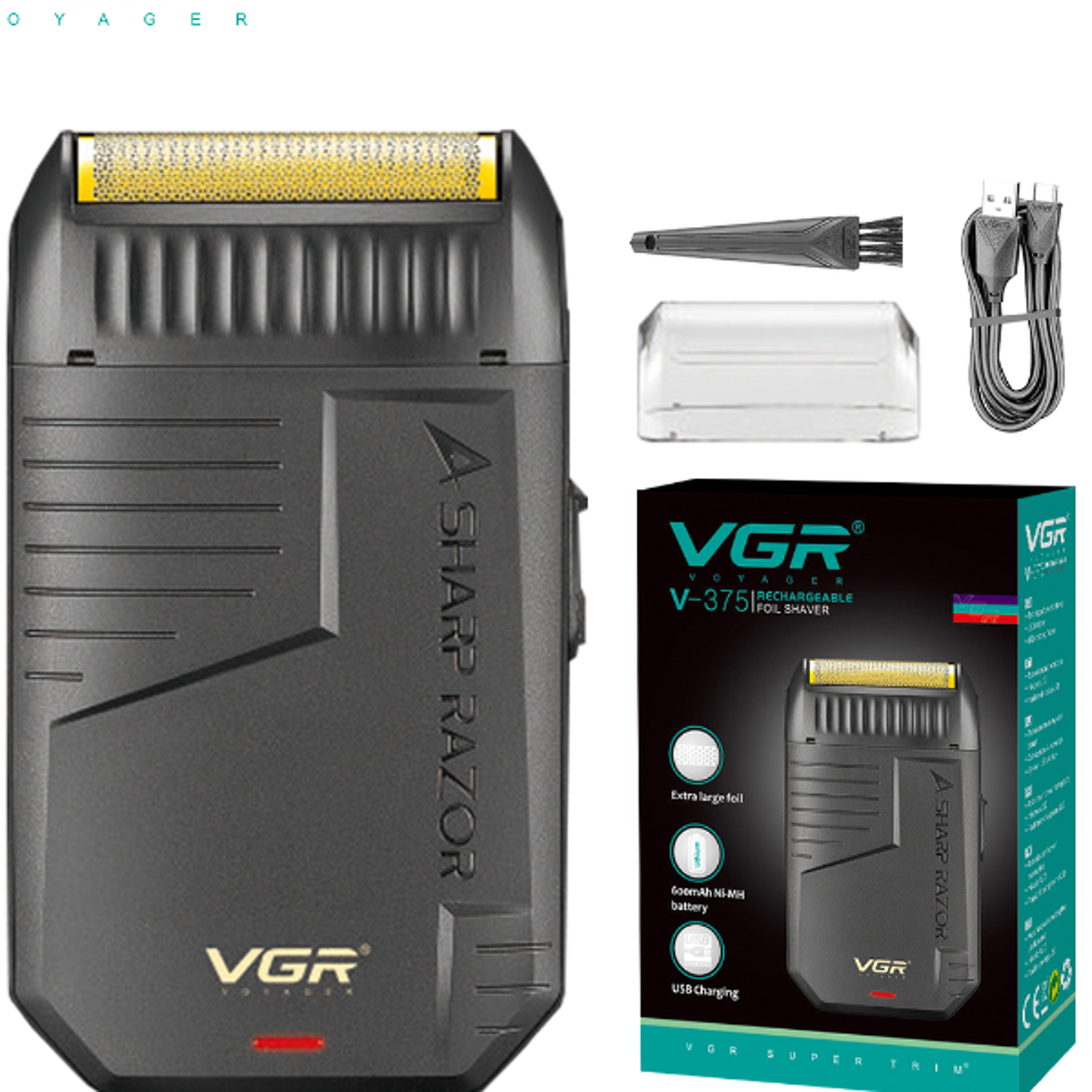 electric foil shaver rechargeable mini beard trimmer portable razor for men