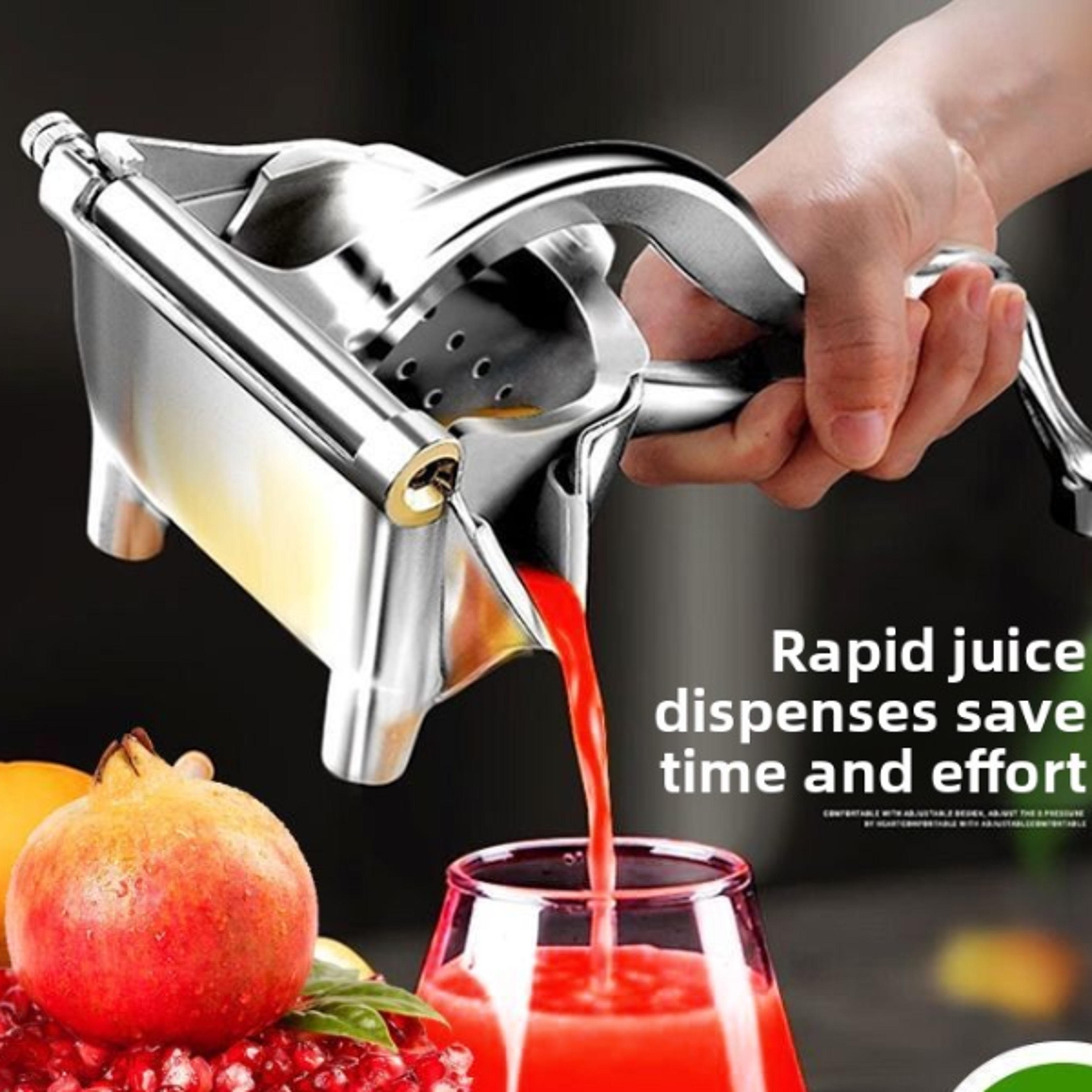 premium stainless steel citrus press manual juicer for lemon, orange & pomegranate