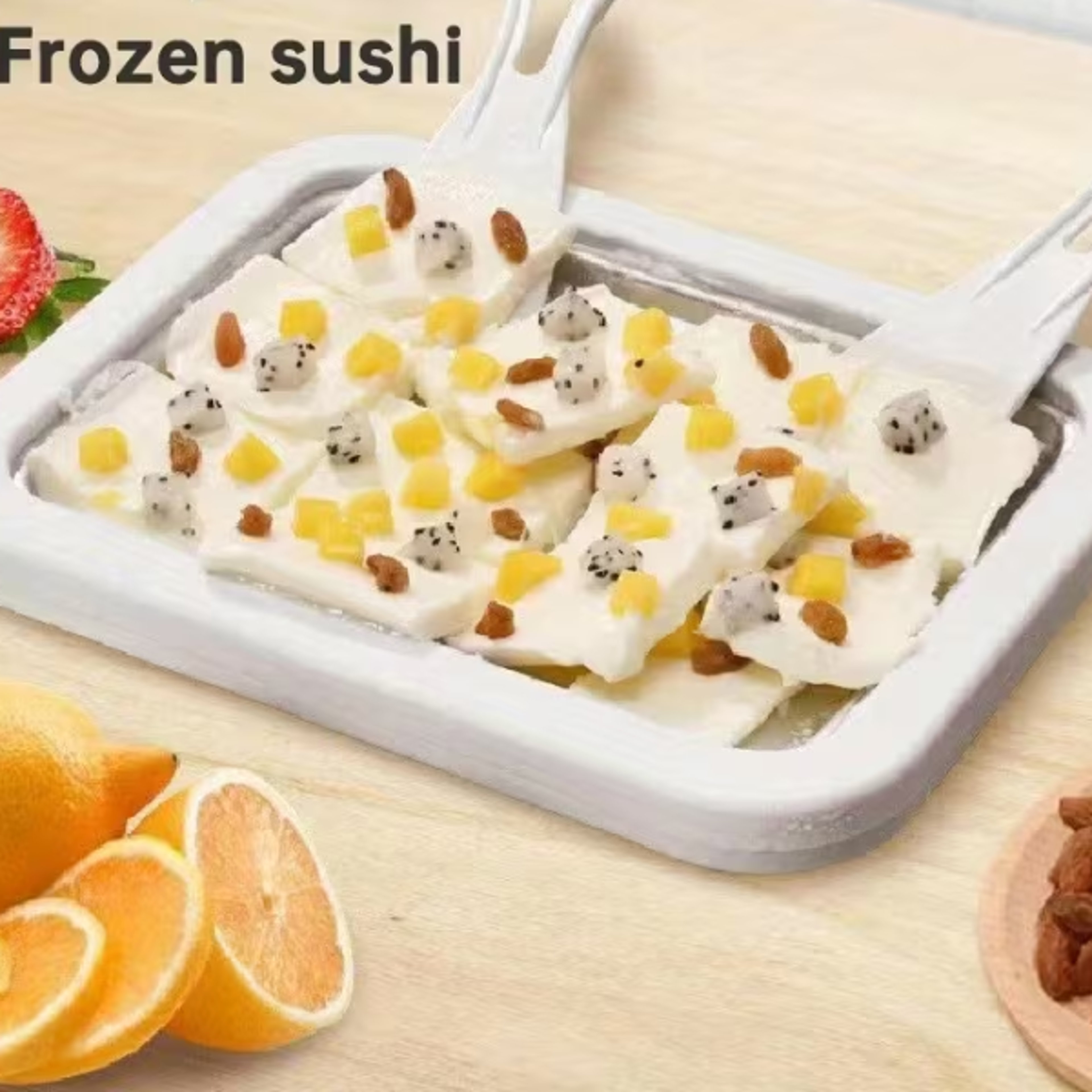 instant rolled ice cream maker pan diy frozen yogurt & sorbet tray kit