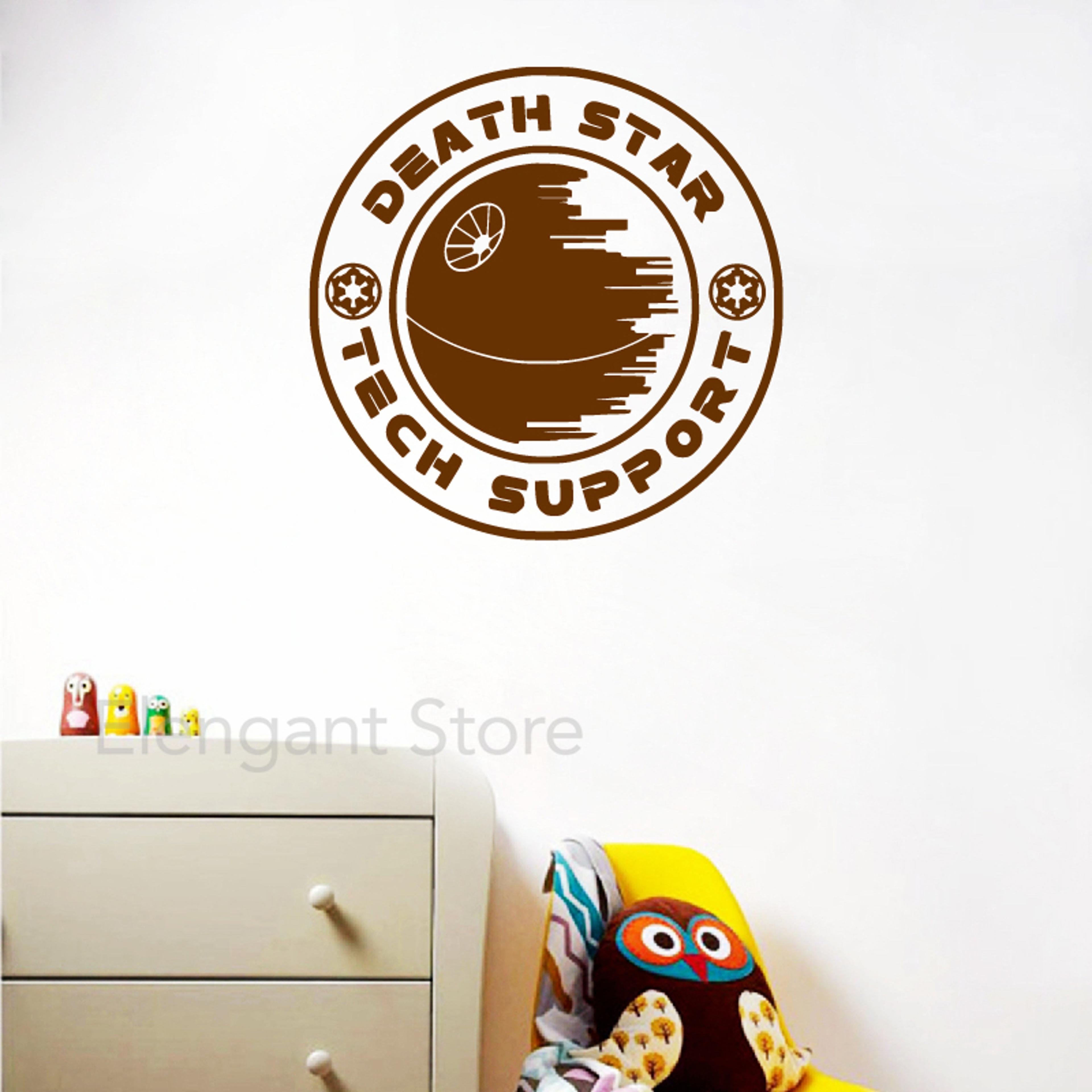 Death Star Tech Support Vinyl Decal For Car Windows Laptops Water Bottles  Wall Decor 1