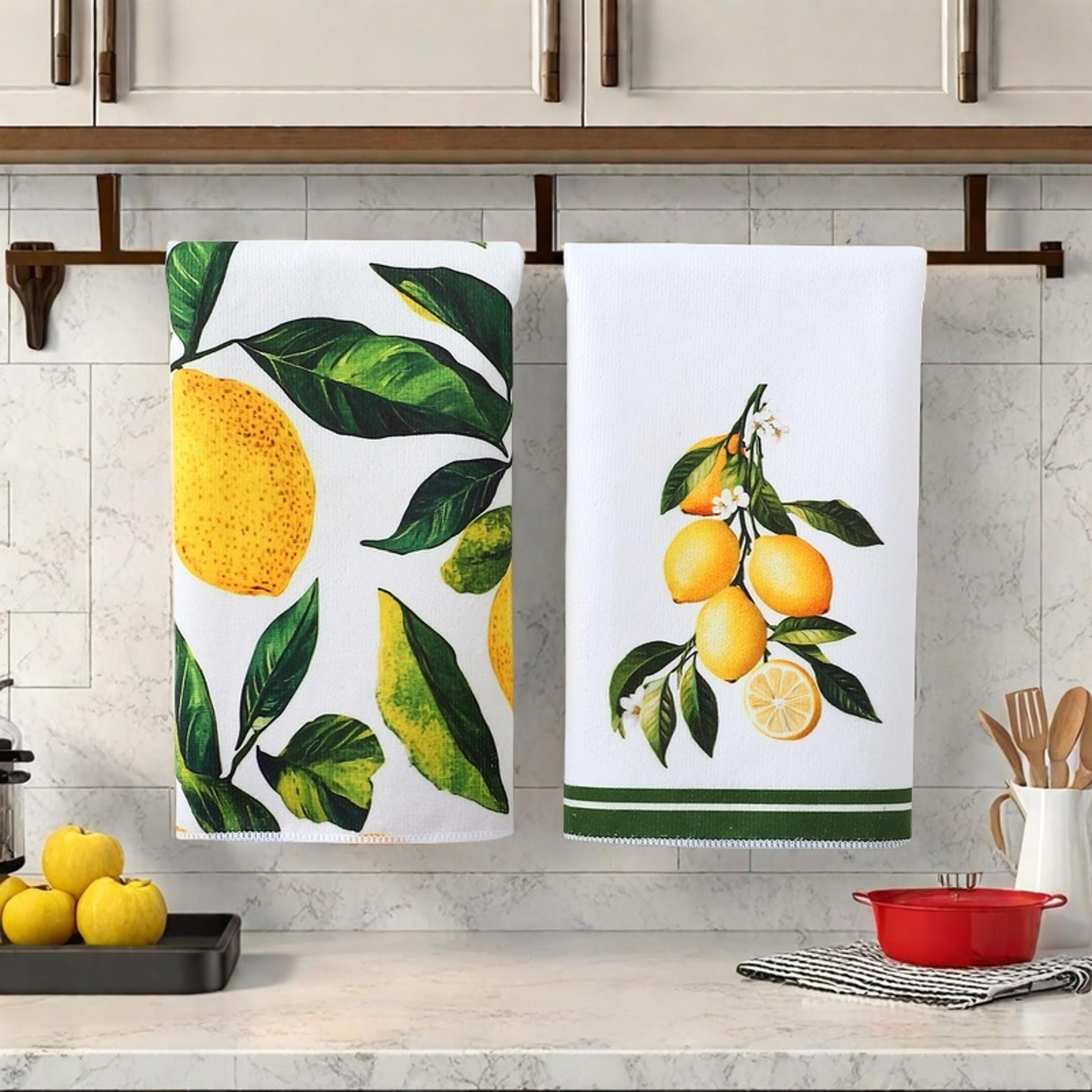 Lemon Kitchen Towel Absorbent Quick Dry Dish Cloth Decorative Tea Towel For Kitchen Cleaning  Decor 4