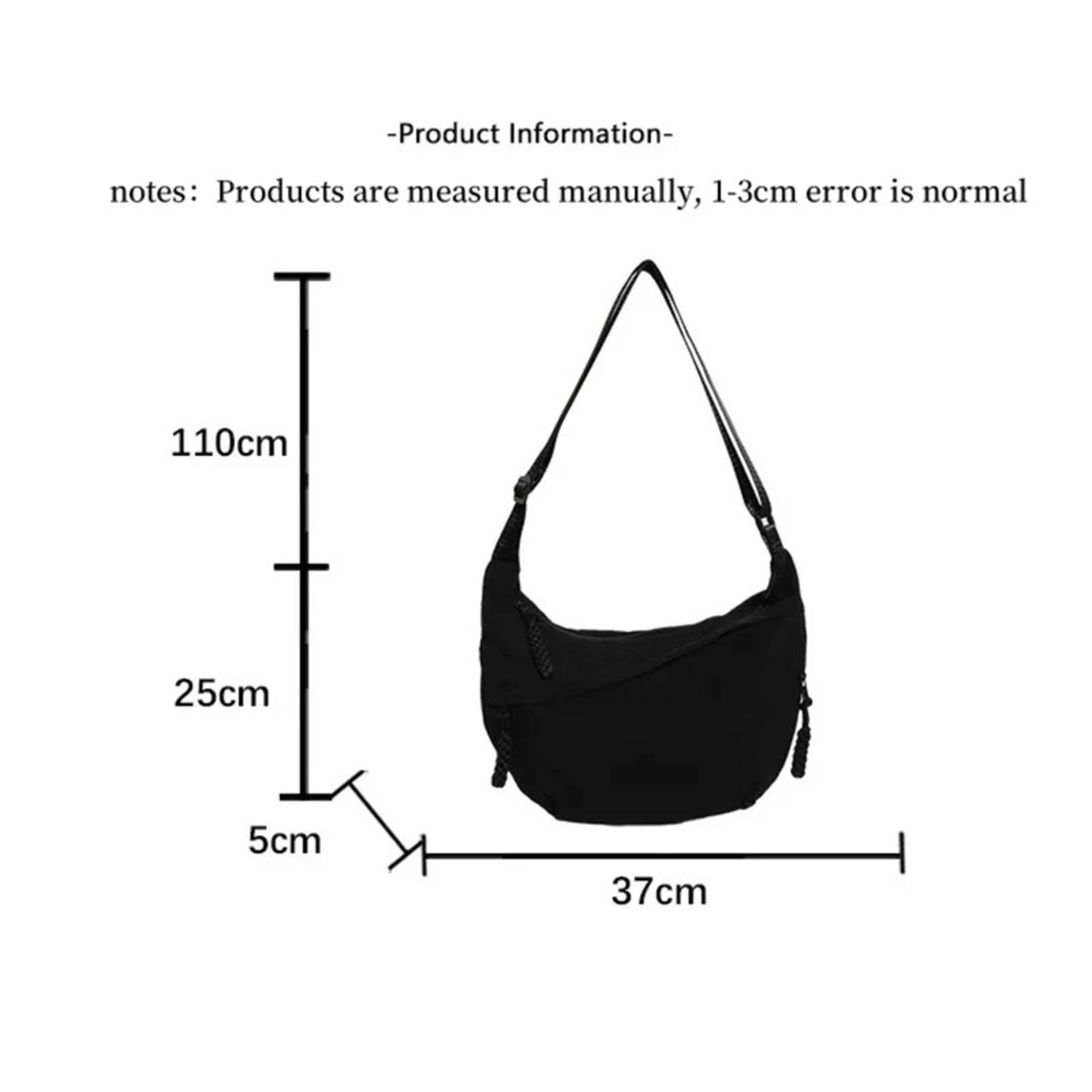 Minimalist Canvas Shoulder Bag For Women Everyday Dumpling Tote With Zipper Closure 1