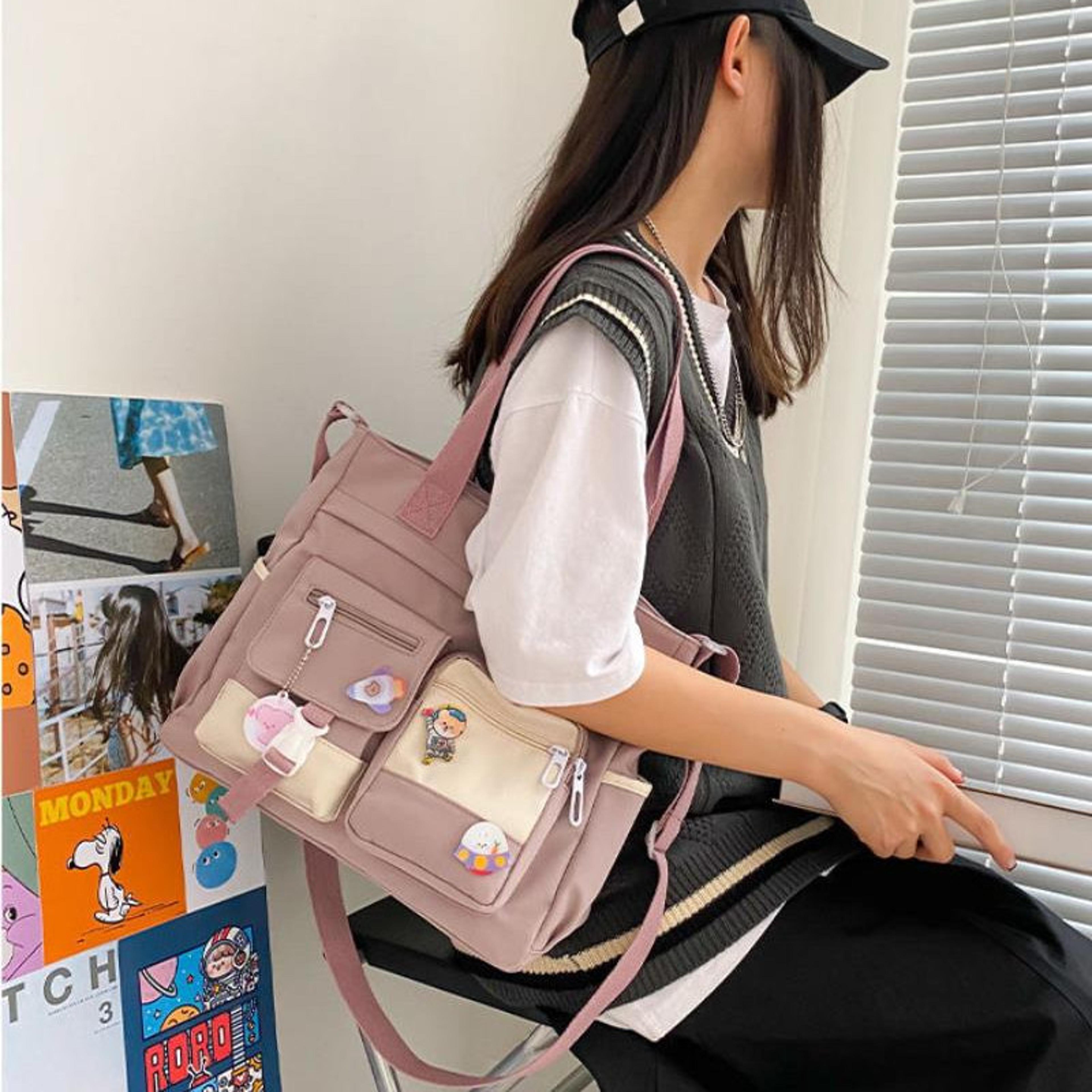 Waterproof Canvas Crossbody Bag For Women Large Capacity Nylon Messenger Tote 9