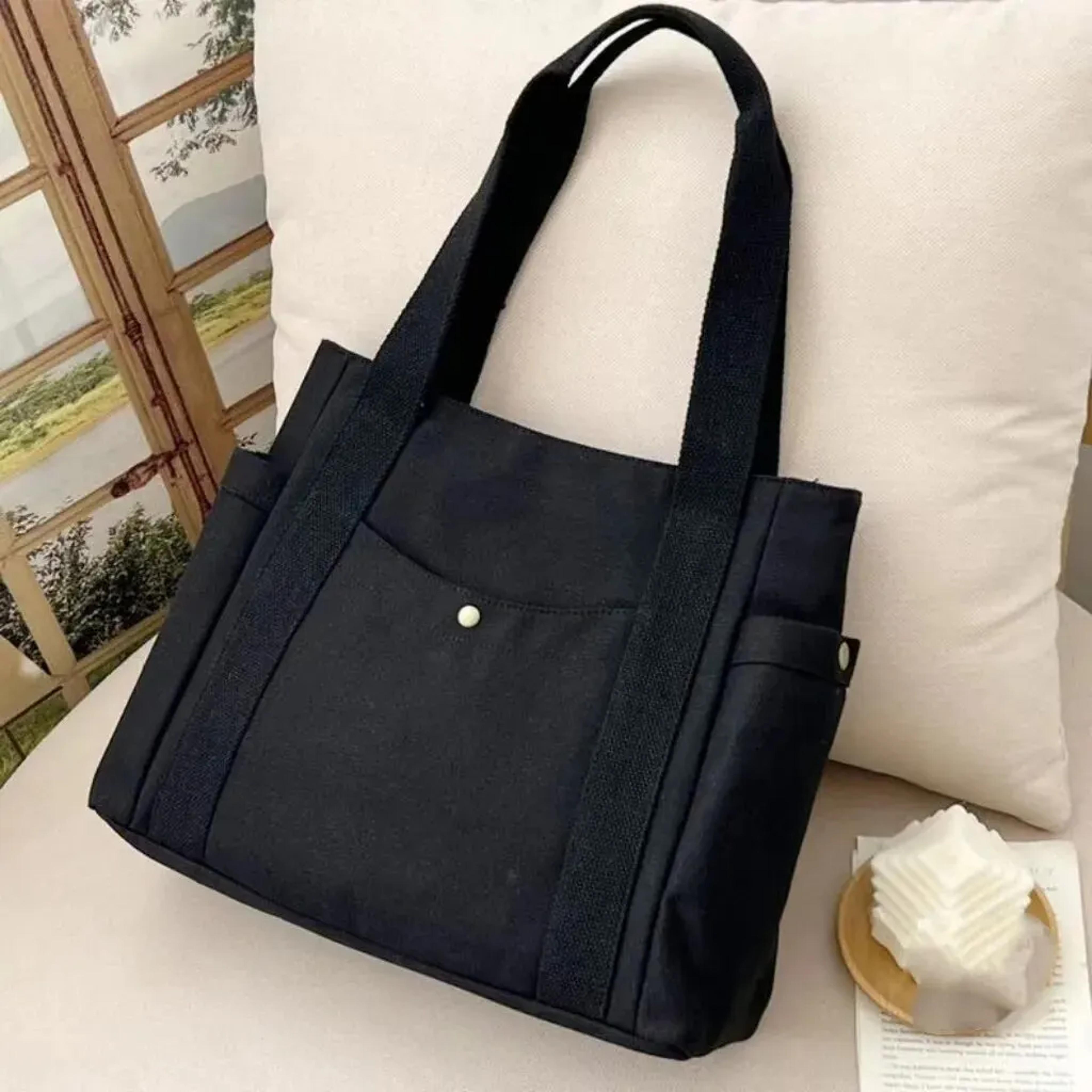 Large Capacity Canvas Tote Bag For Work School  Everyday Commuting 4
