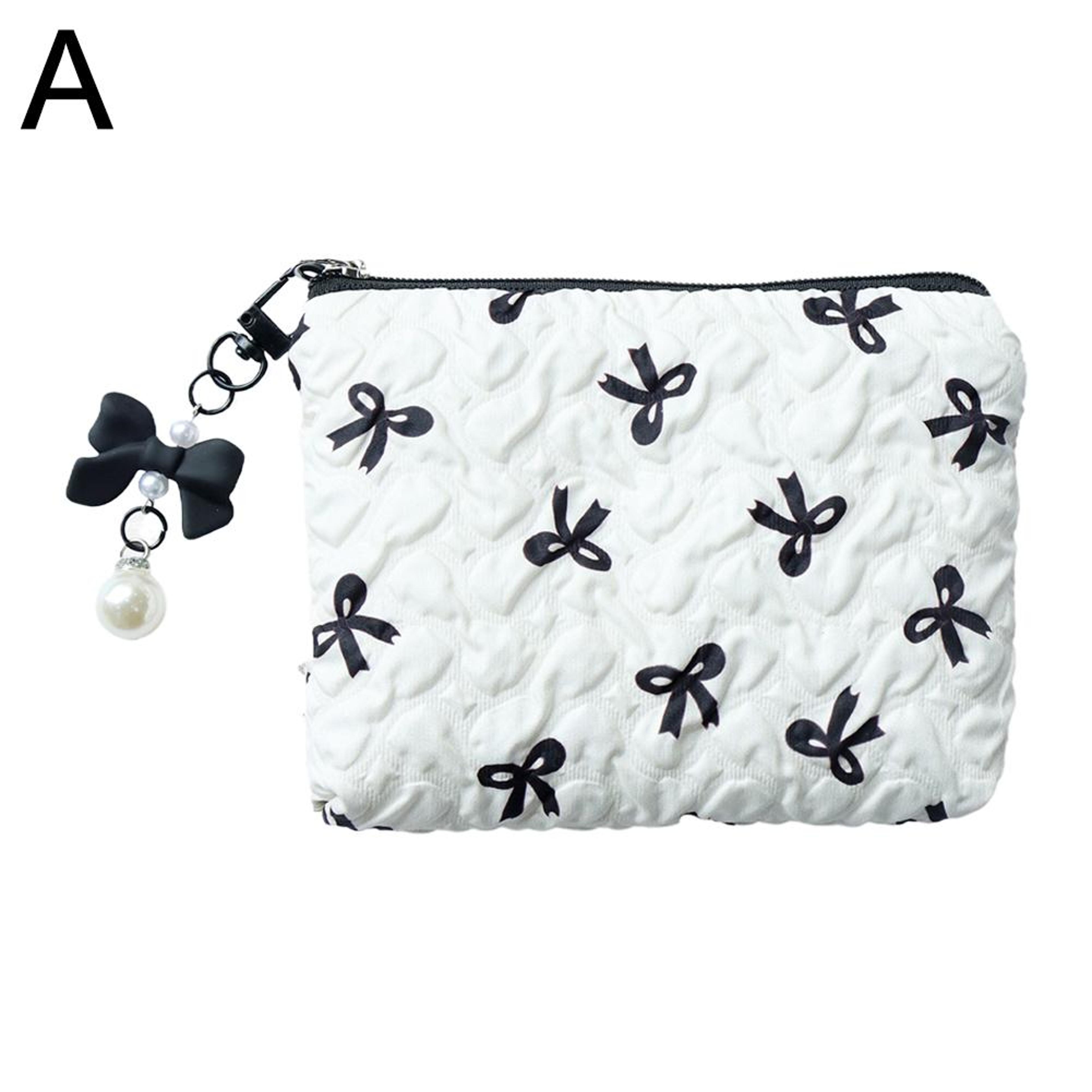 Large Capacity Canvas Makeup Bag With Bow Travel Cosmetic Organizer Pouch For Toiletries  Beauty Es 6