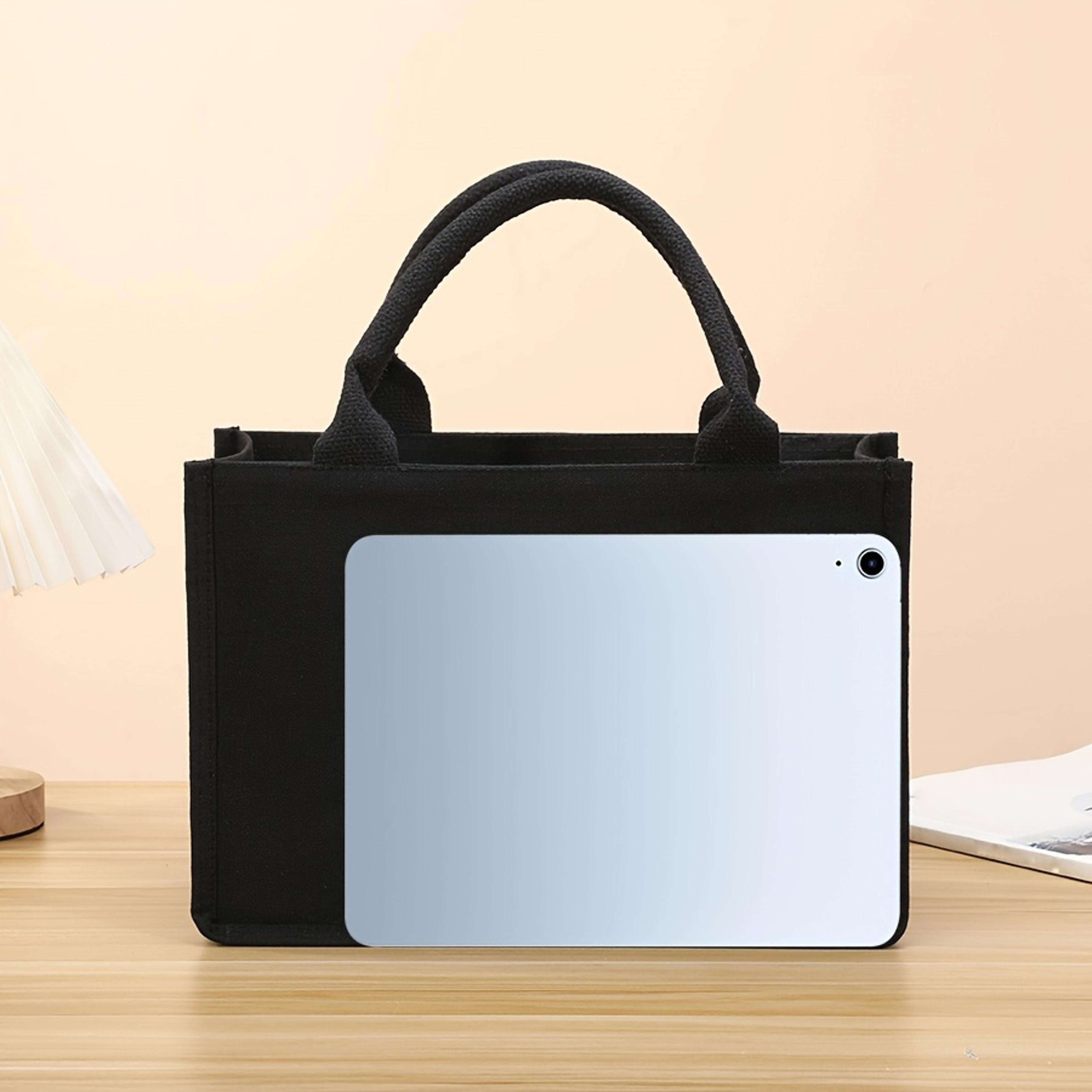 Large Capacity Canvas Tote Bag For Women  Men Thickened Everyday Shopping Handbag 2