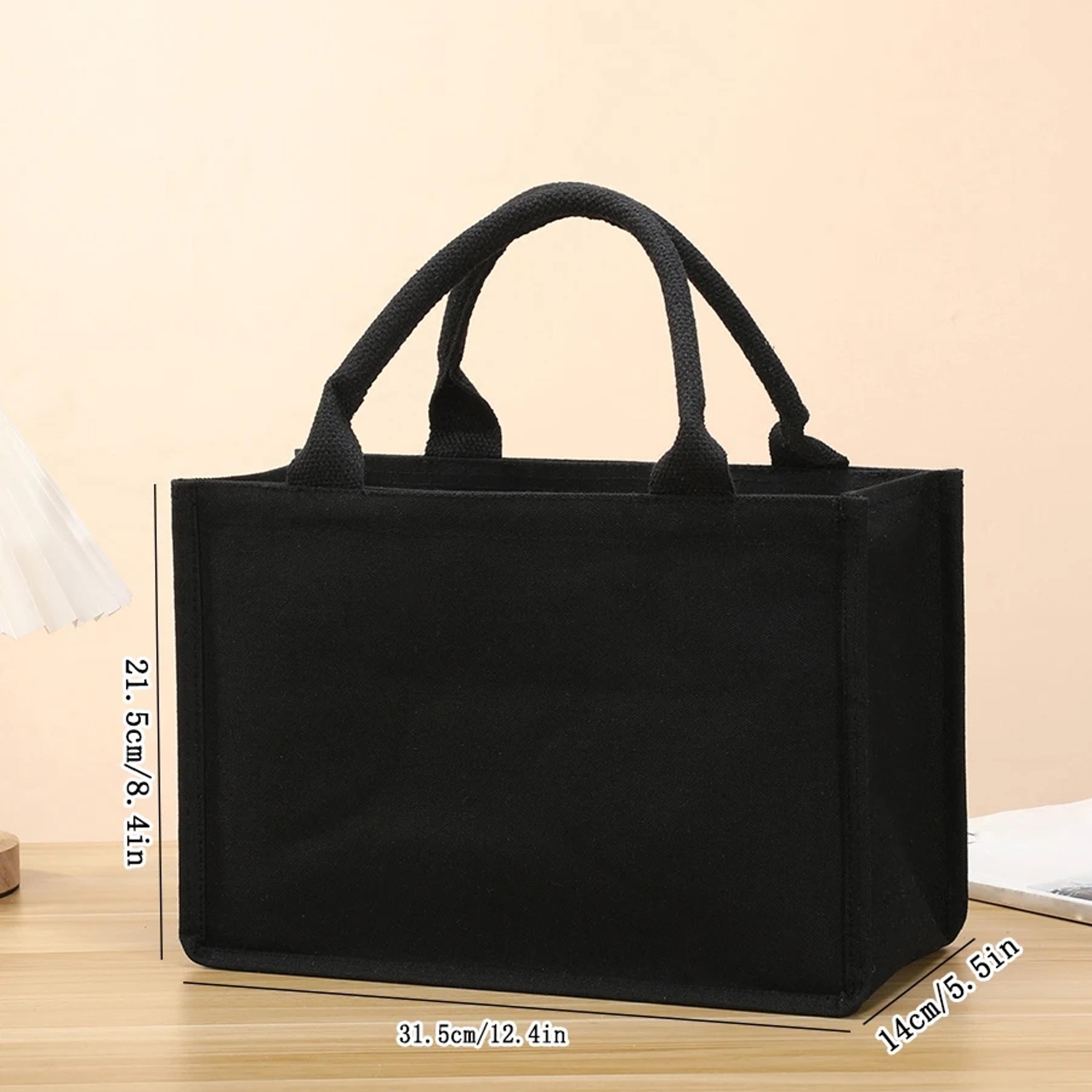 Large Capacity Canvas Tote Bag For Women  Men Thickened Everyday Shopping Handbag 6
