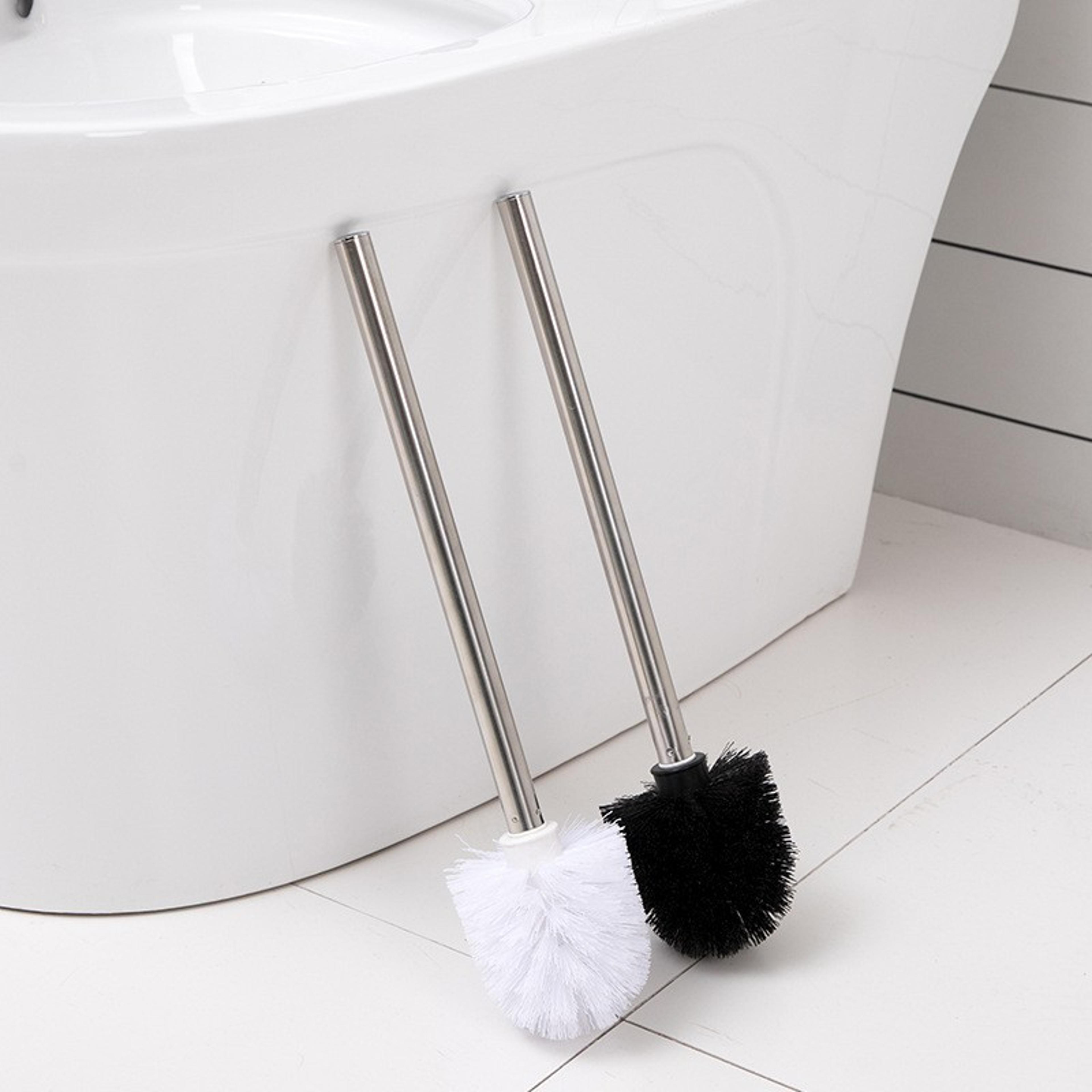 Stainless Steel Toilet Cleaning Brush With Replaceable Brush Heads For Deep Bathroom Cleaning 3