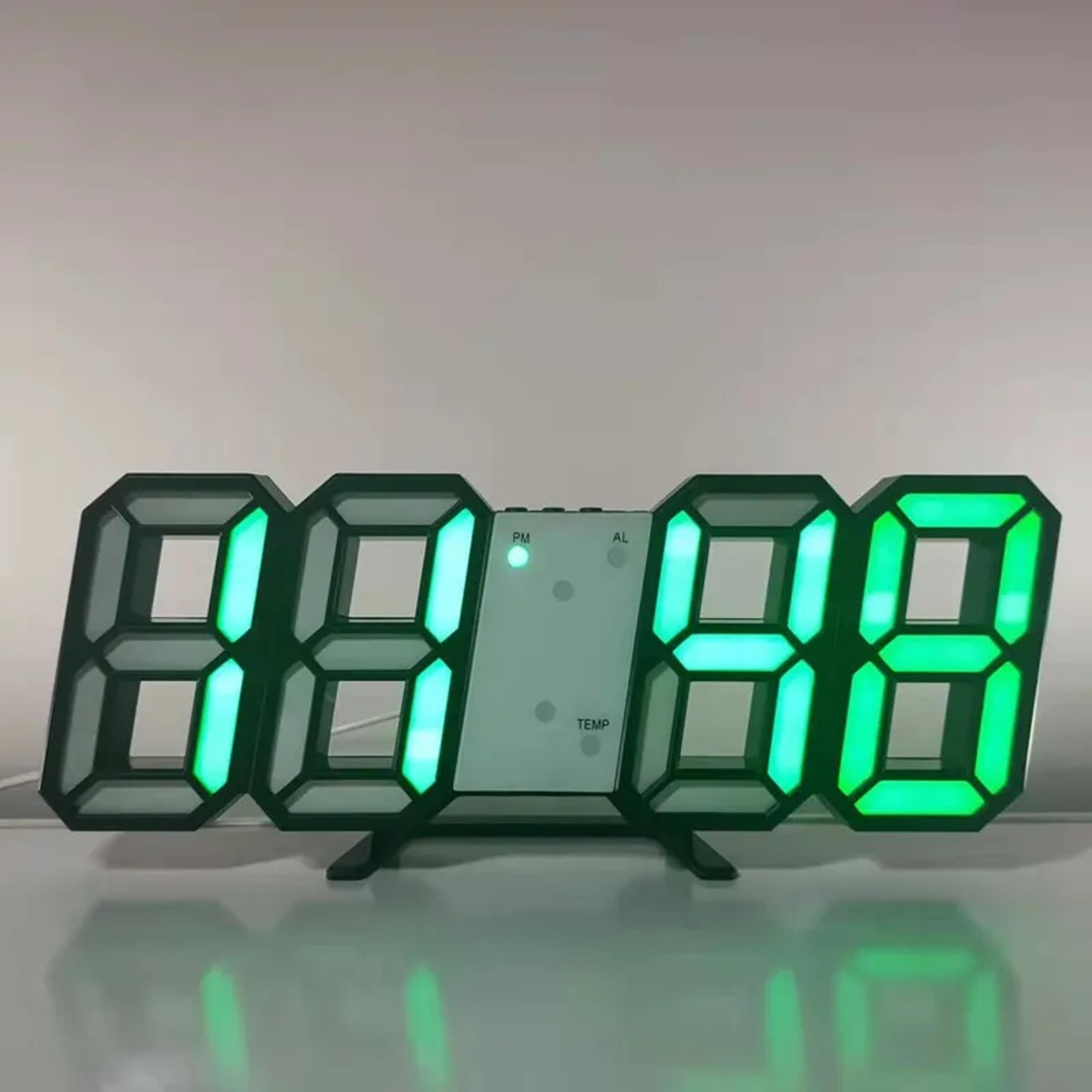 Modern LED Digital Wall Clock With Alarm  Desk Stand For Bedroom Office  Home Decor 7