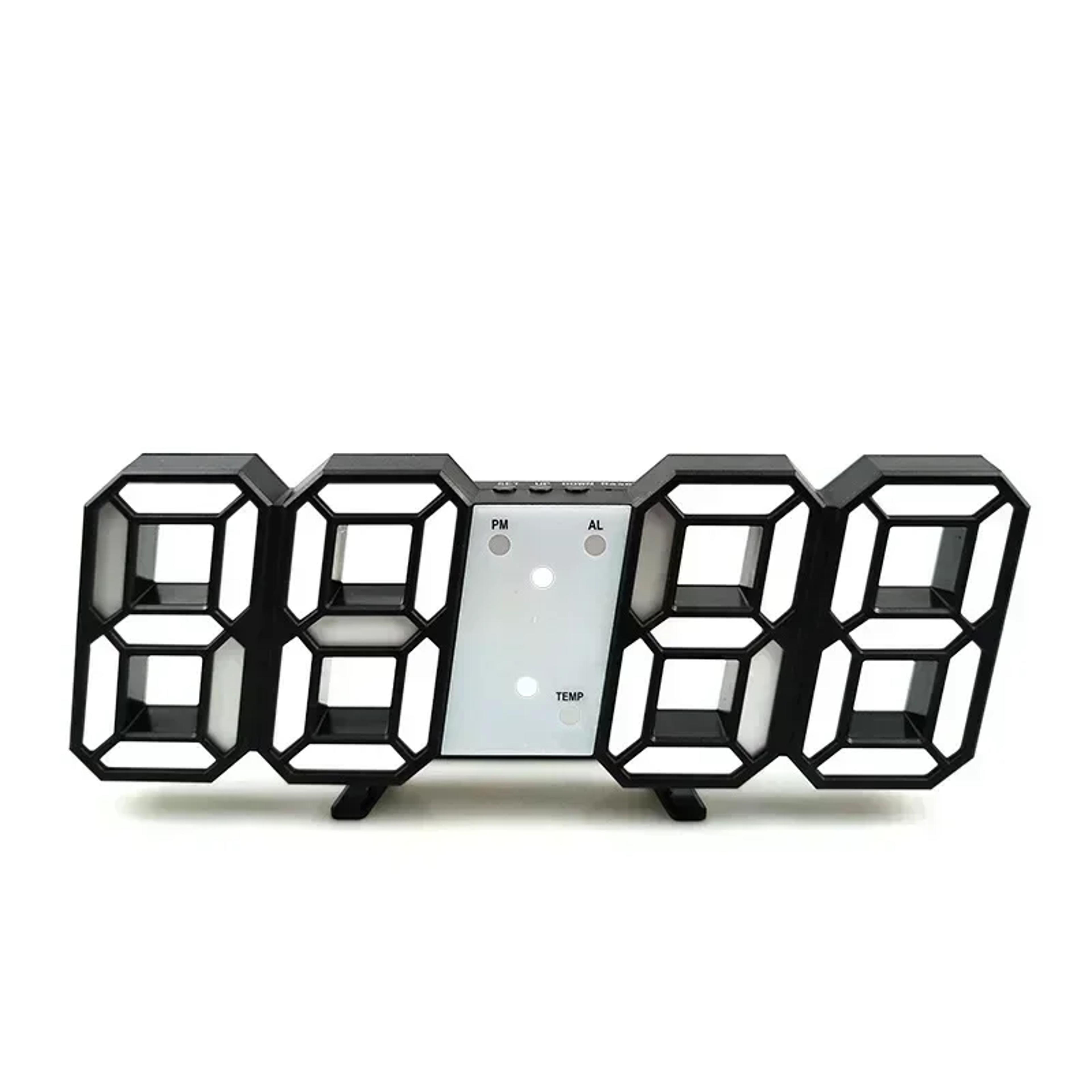 Modern LED Digital Wall Clock With Alarm  Desk Stand For Bedroom Office  Home Decor 10