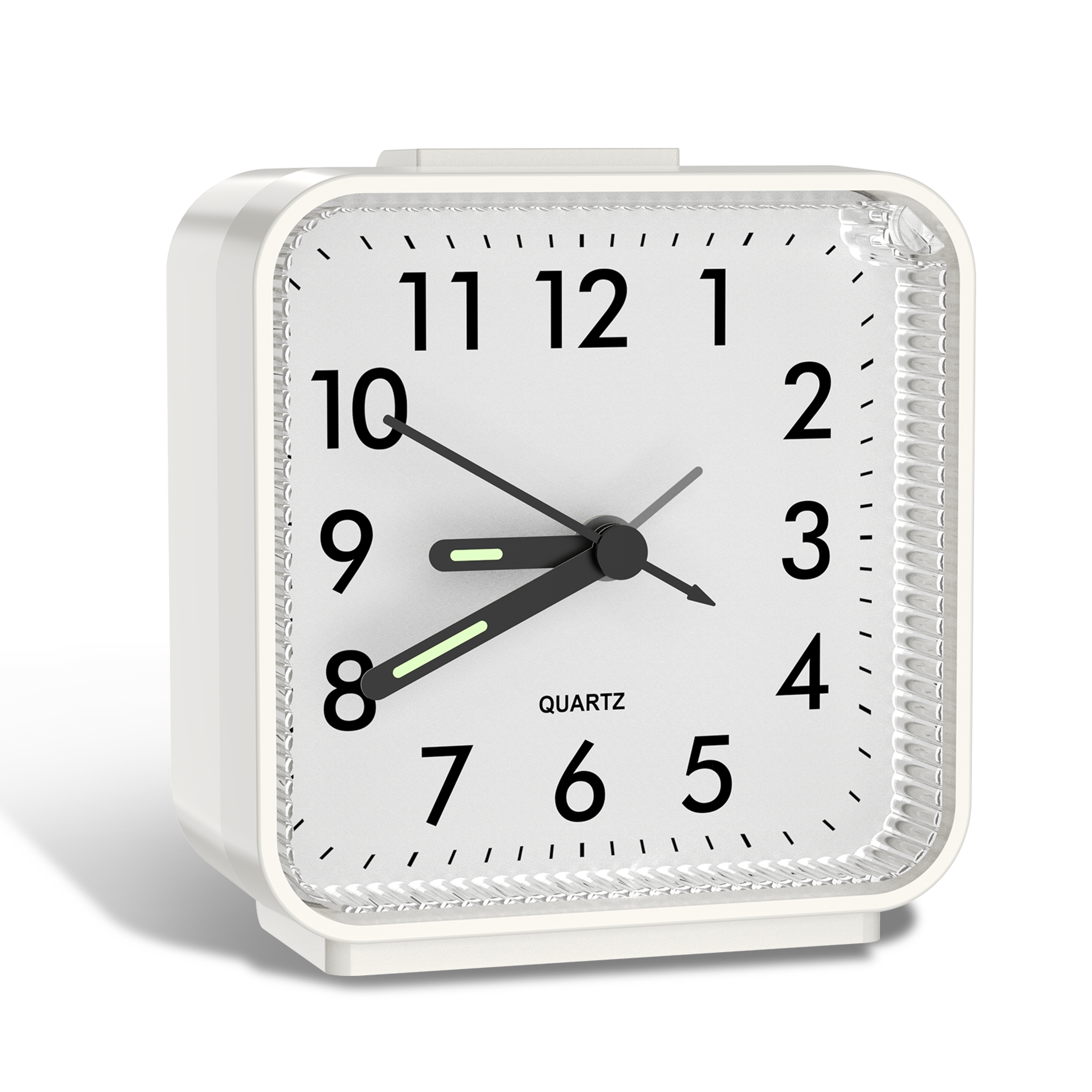 oria analog alarm clock silent bedside travel clock with snooze & night light