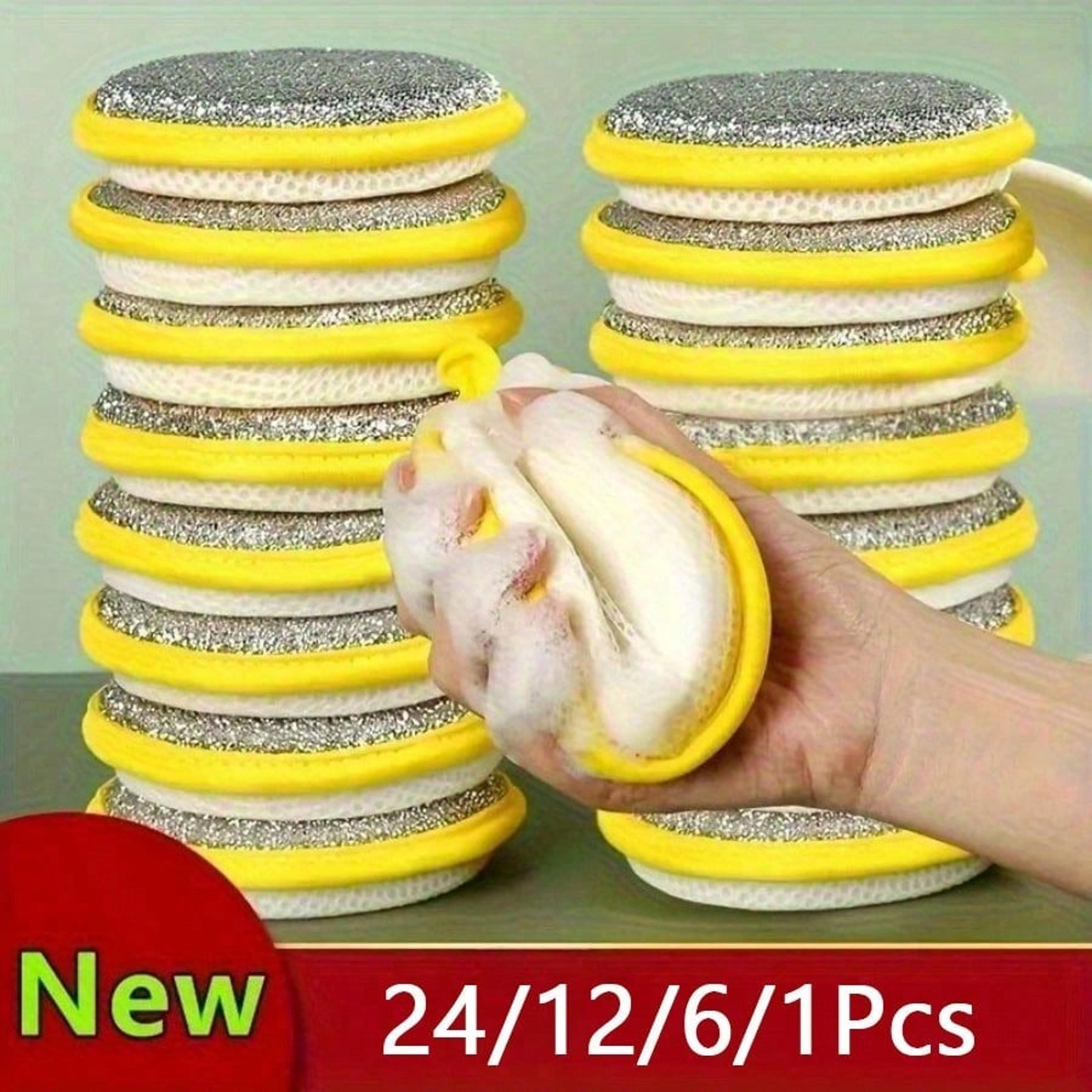 Reusable Kitchen Cleaning Sponge  Dish Washing Sponge Textured Scrub Cloth For Cookware Sinks  Stov 6