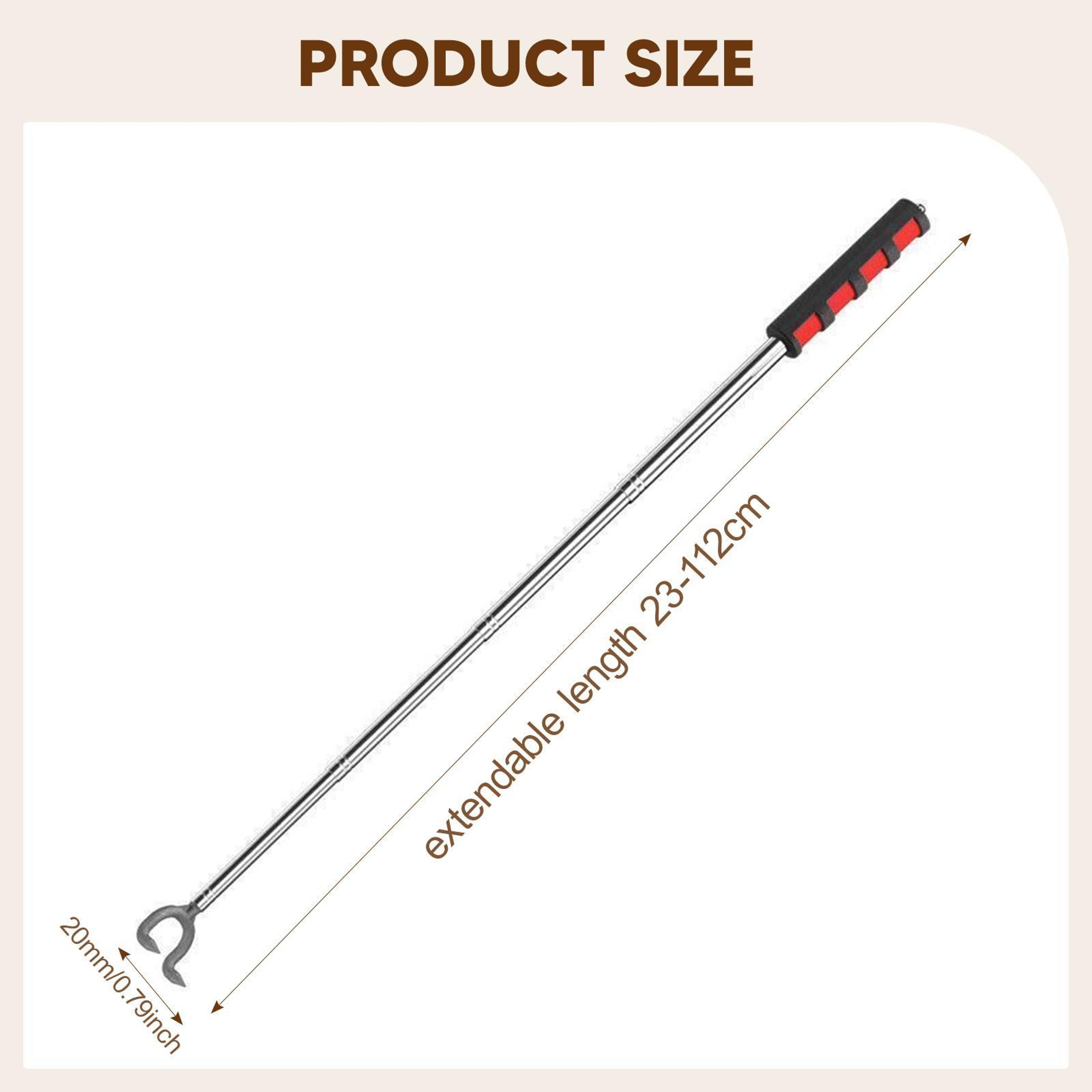 Telescopic Mushroom Picking Tool Adjustable Stainless Steel Foraging Picker 5