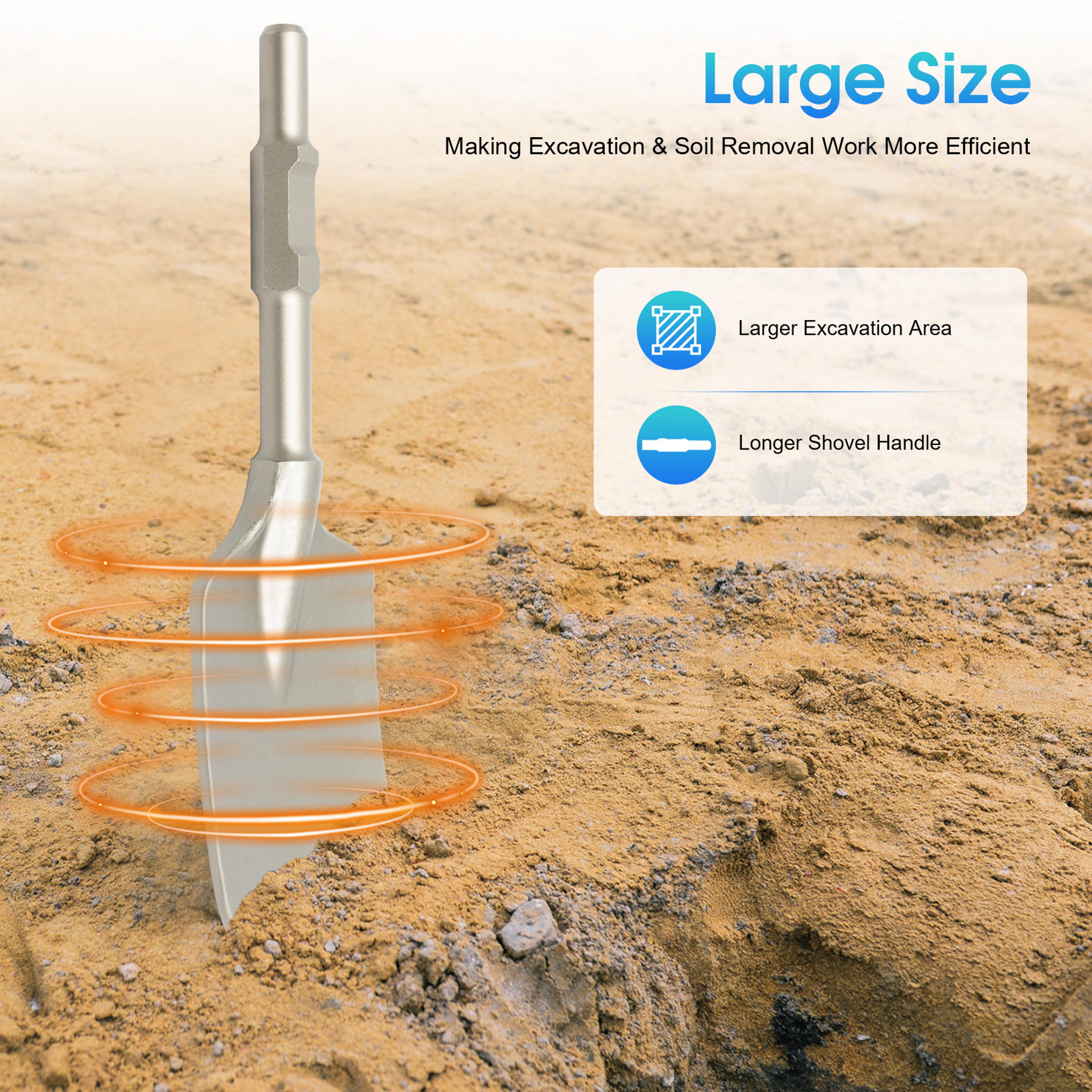 clay spade jack hammer shovel bit for trenching and digging