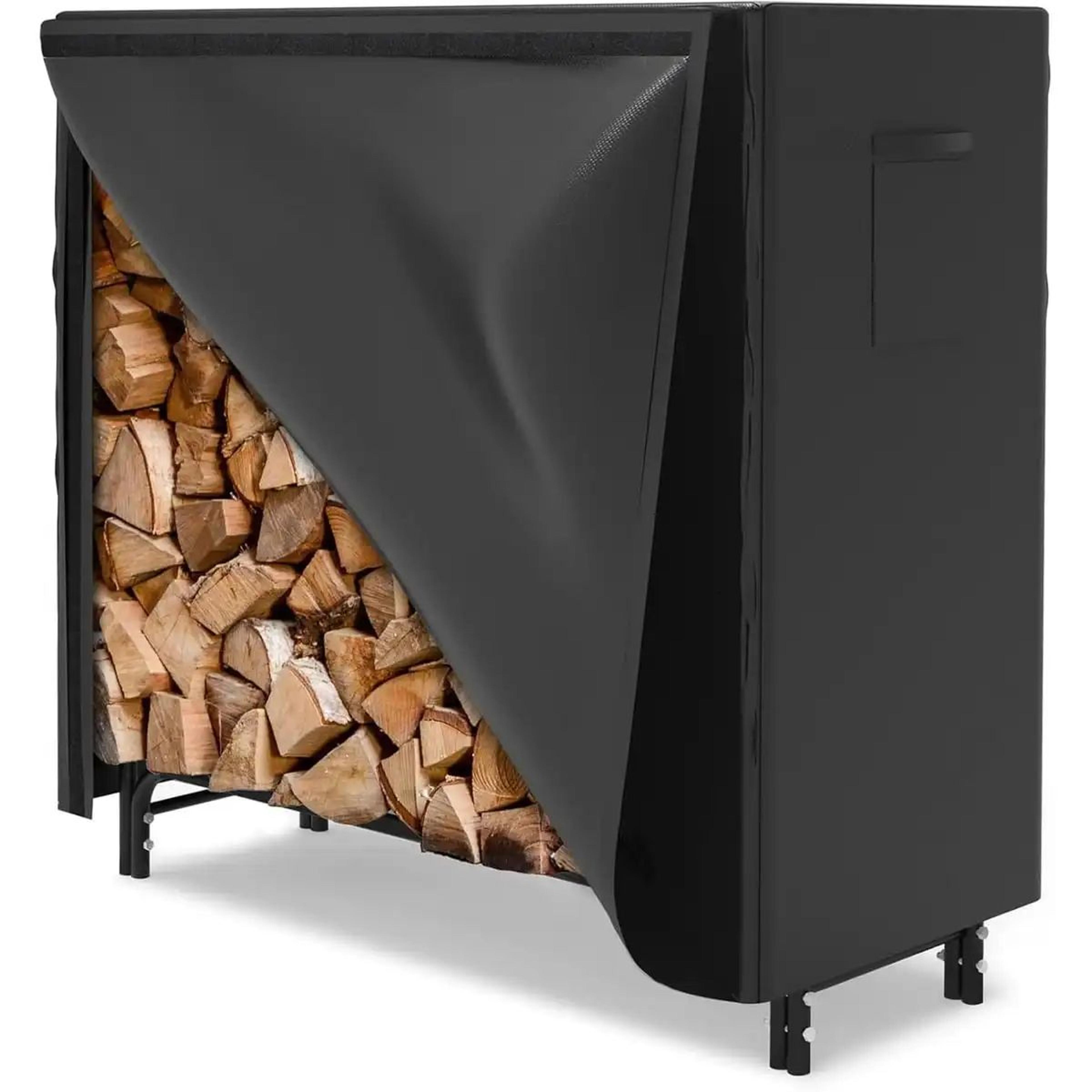 waterproof vertical firewood rack cover uv resistant outdoor log storage protector