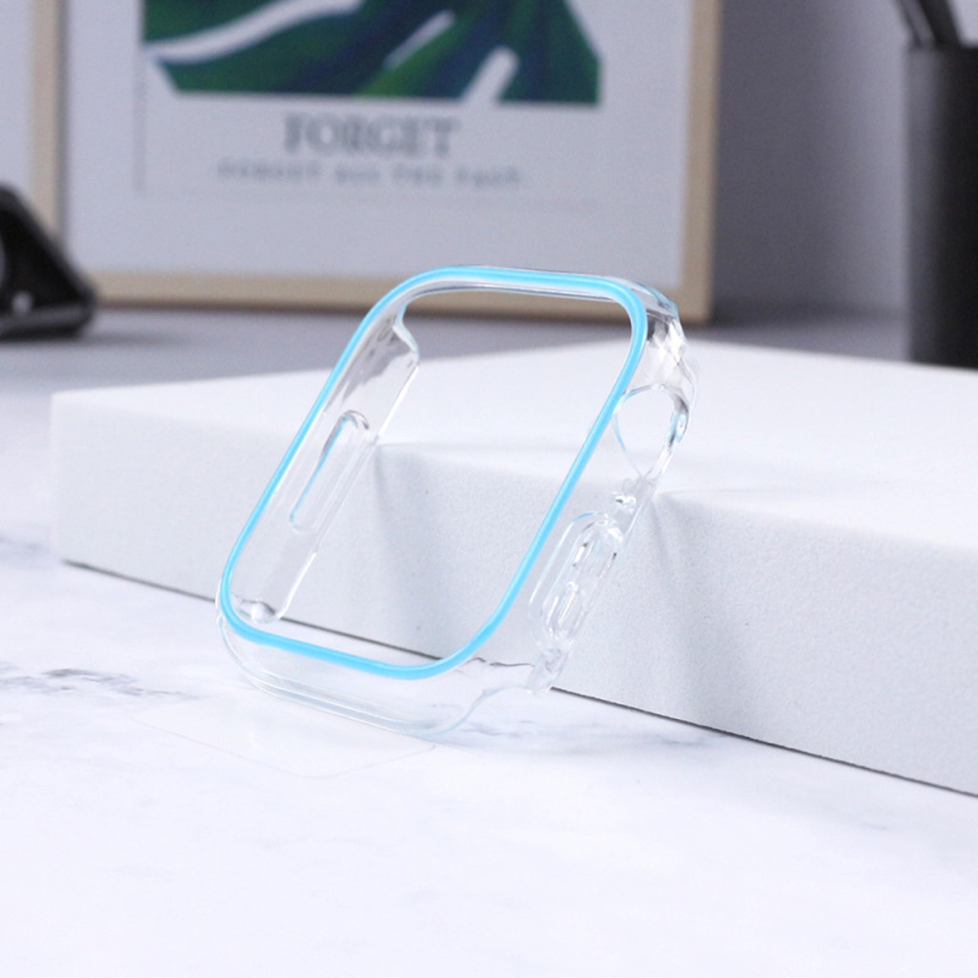Luminous Transparent Apple Watch Case Hard Shell Protective Cover 7