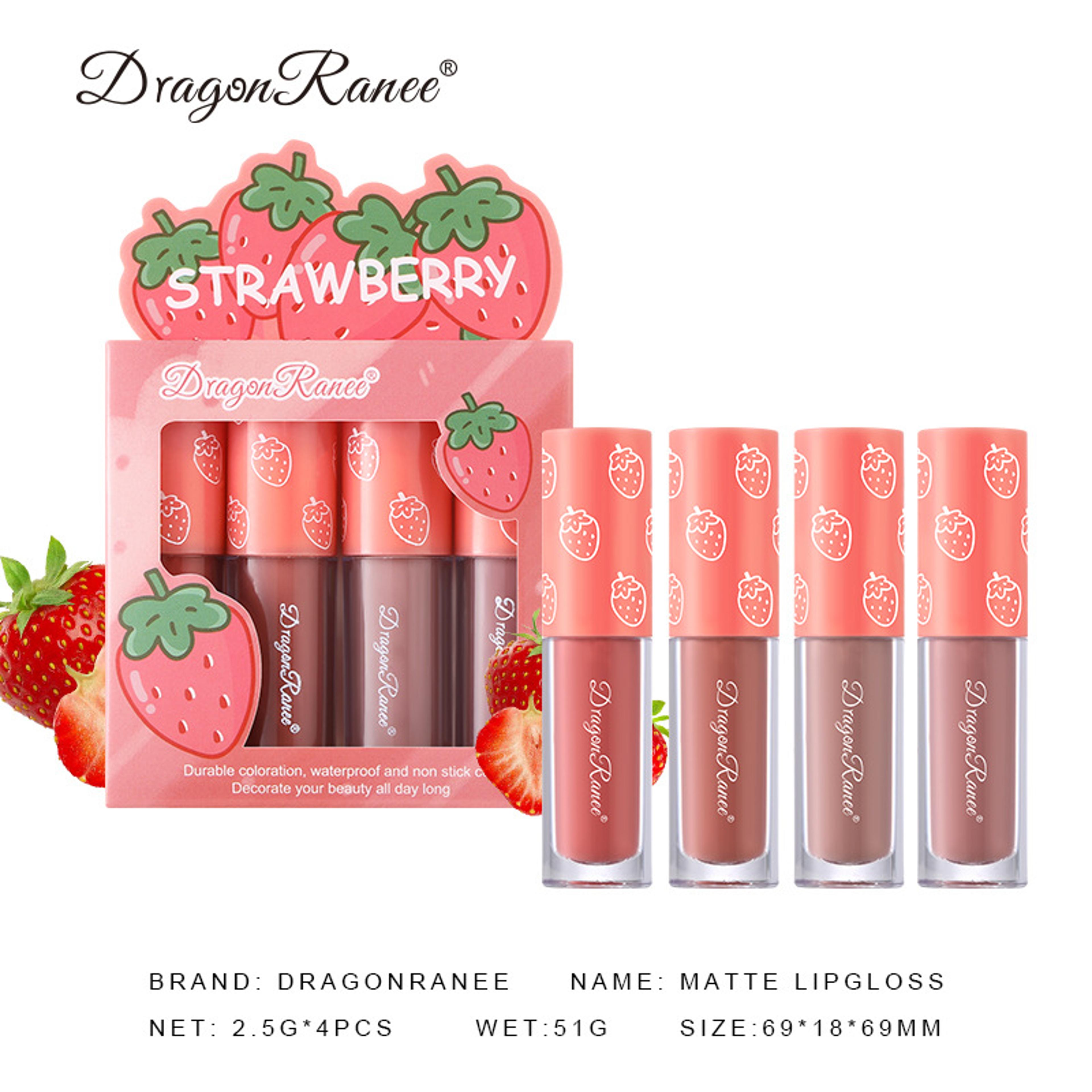 Mini Velvet Matte Lip Tint Set Long Lasting Non Stick Lip Color 4