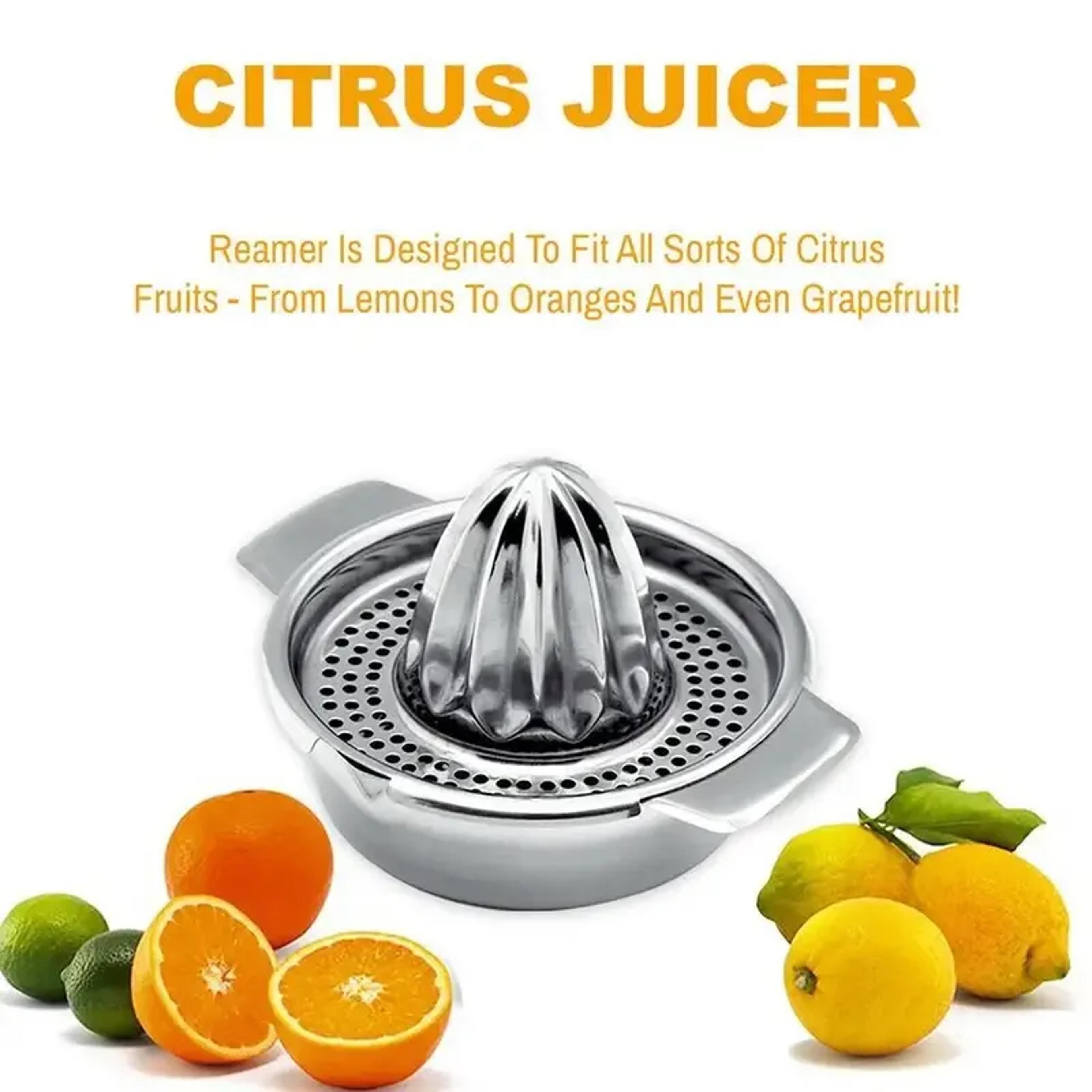 Portable Stainless Steel Lemon Squeezer Manual Citrus Juicer With Bowl 1