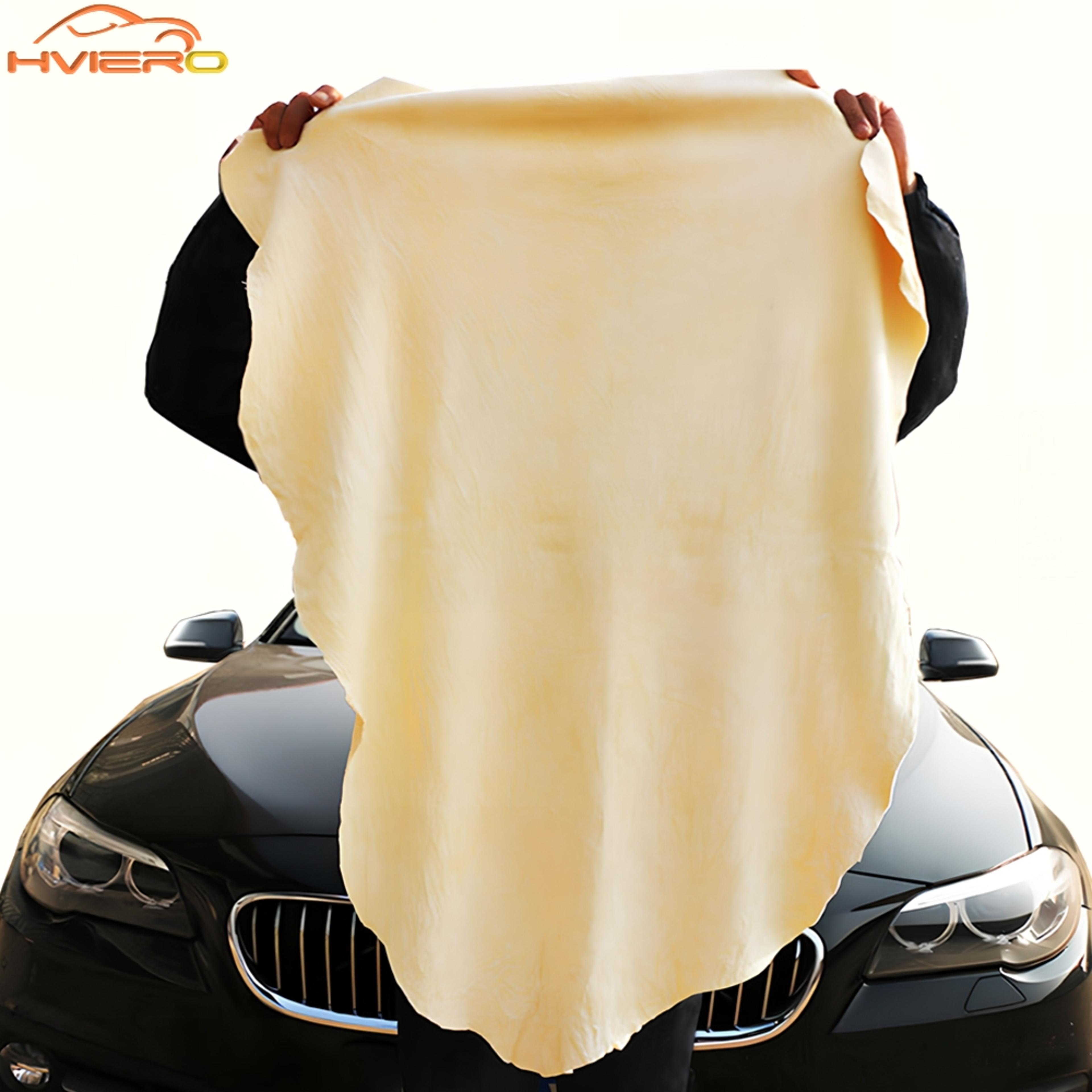 genuine leather chamois cleaning cloth 27.6 x 15.7 in for car motorcycle and home care
