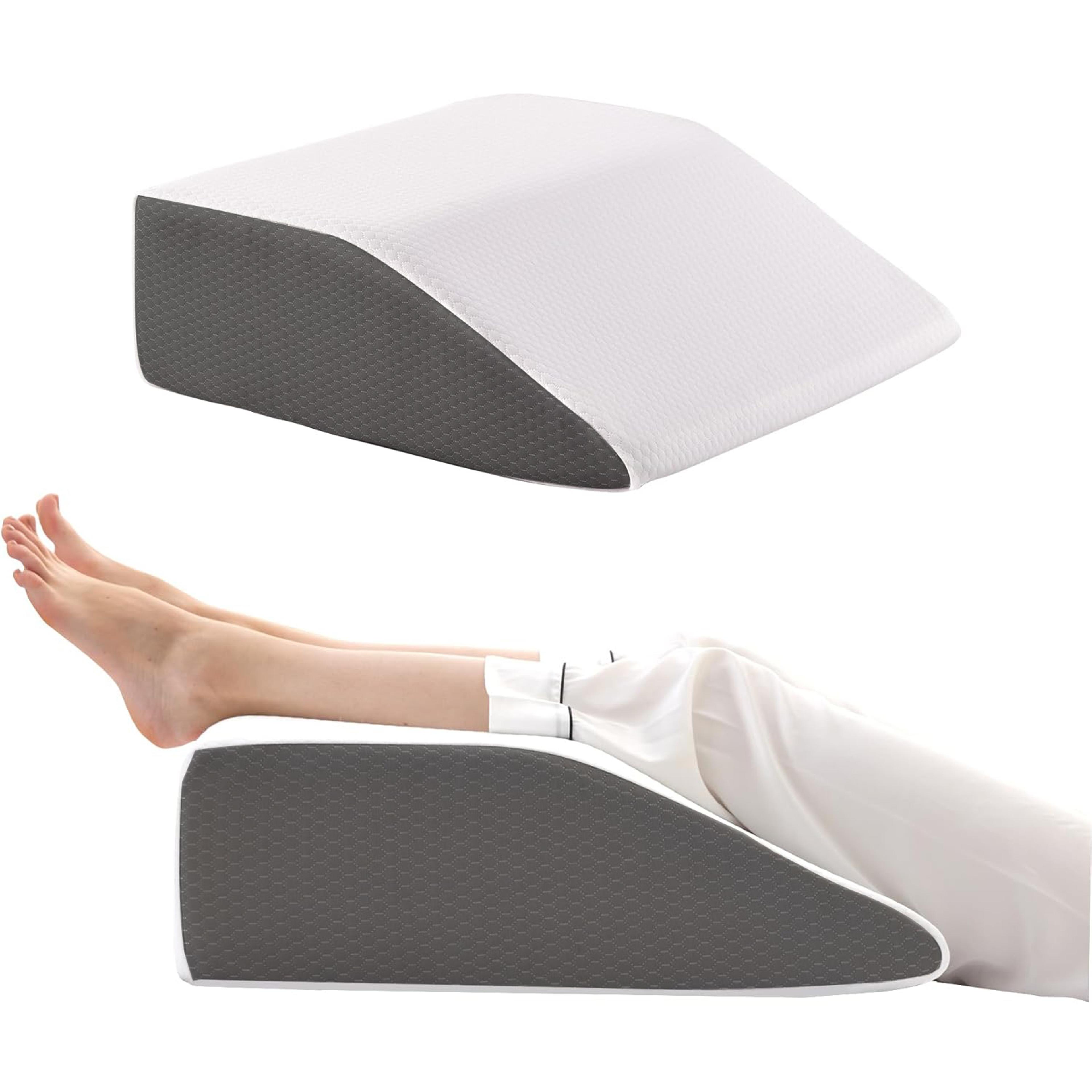 memory foam leg elevation wedge pillow for sleeping and knee support