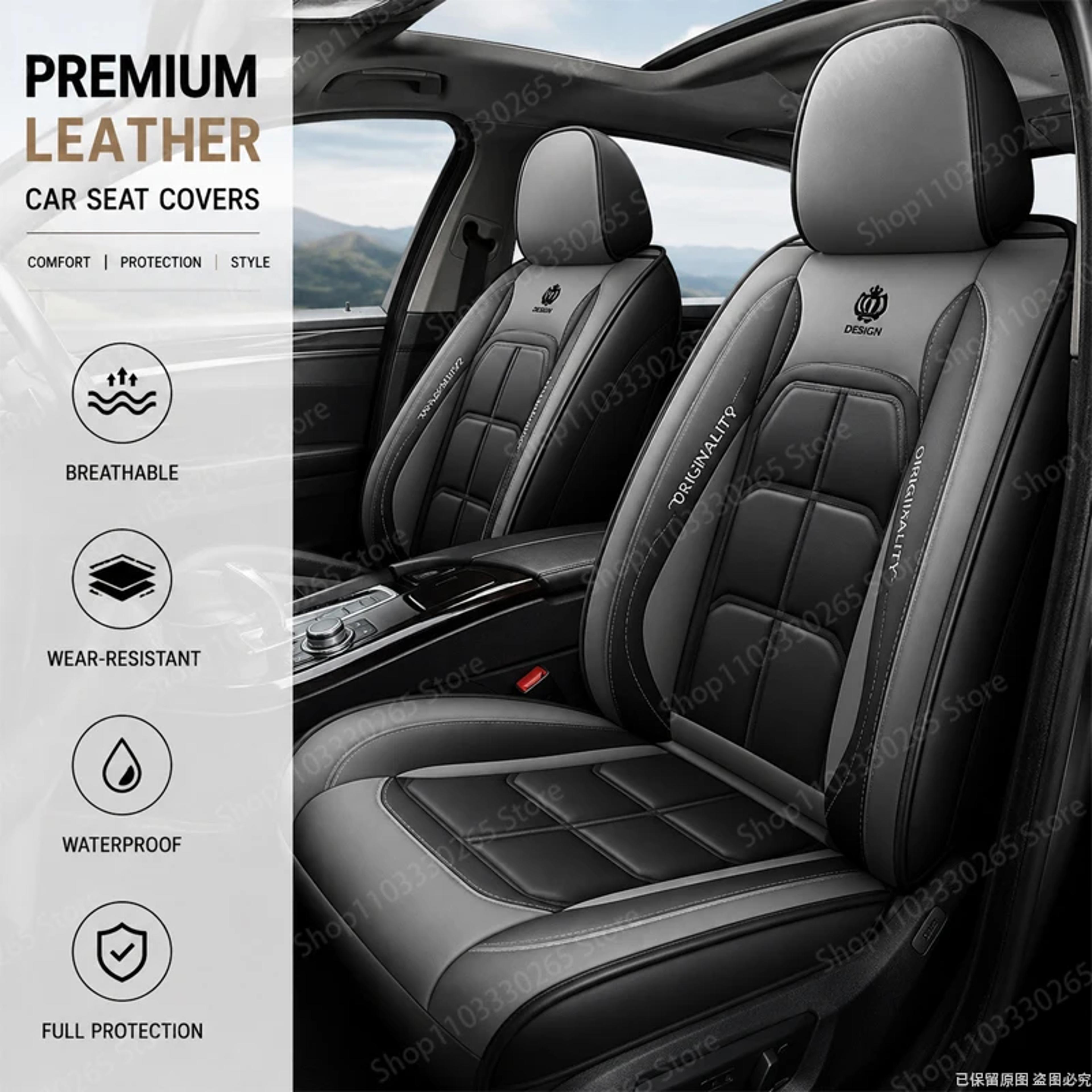 waterproof pu leather front car seat cover – breathable and wear-resistant