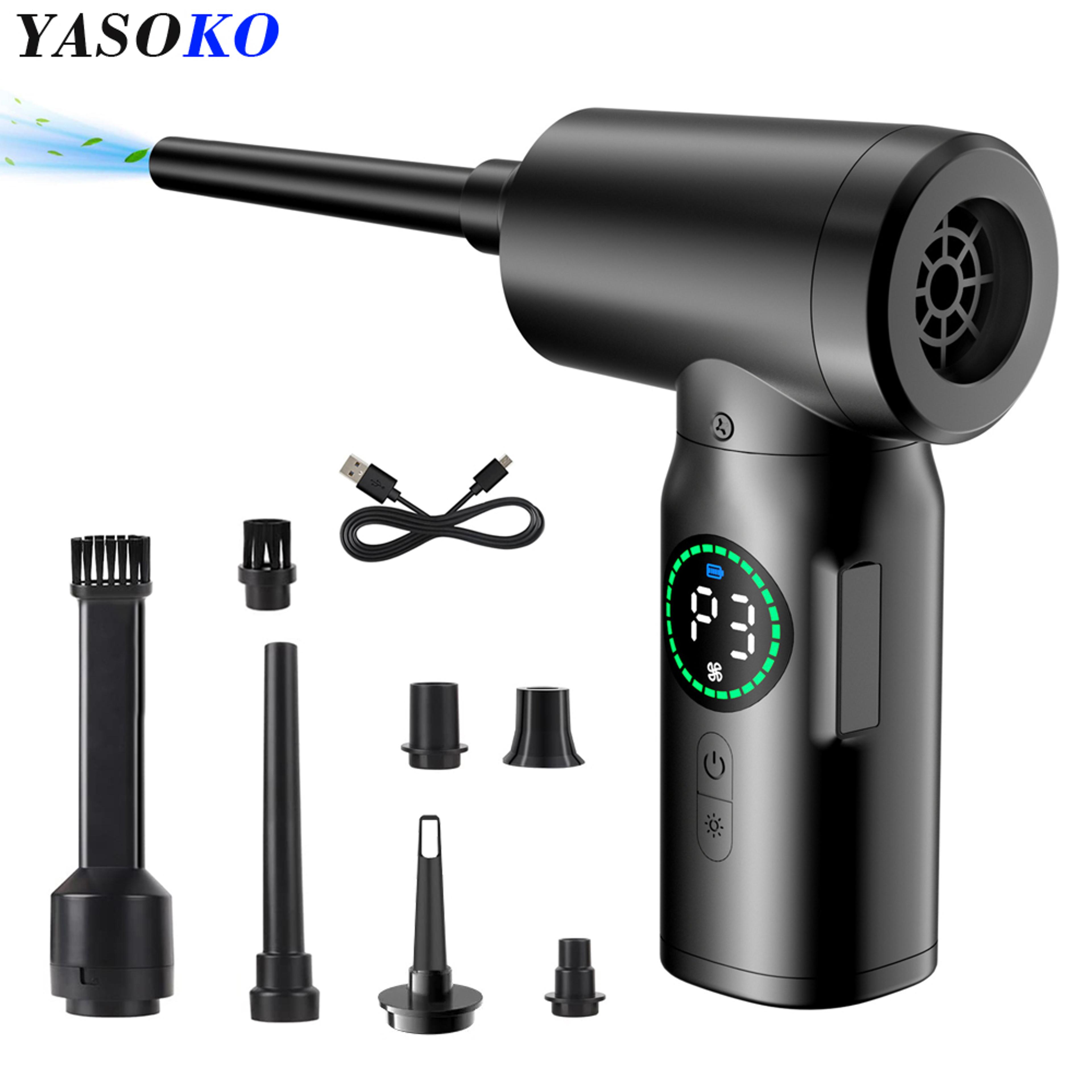 cordless air duster and vacuum cleaner for keyboard and computer cleaning