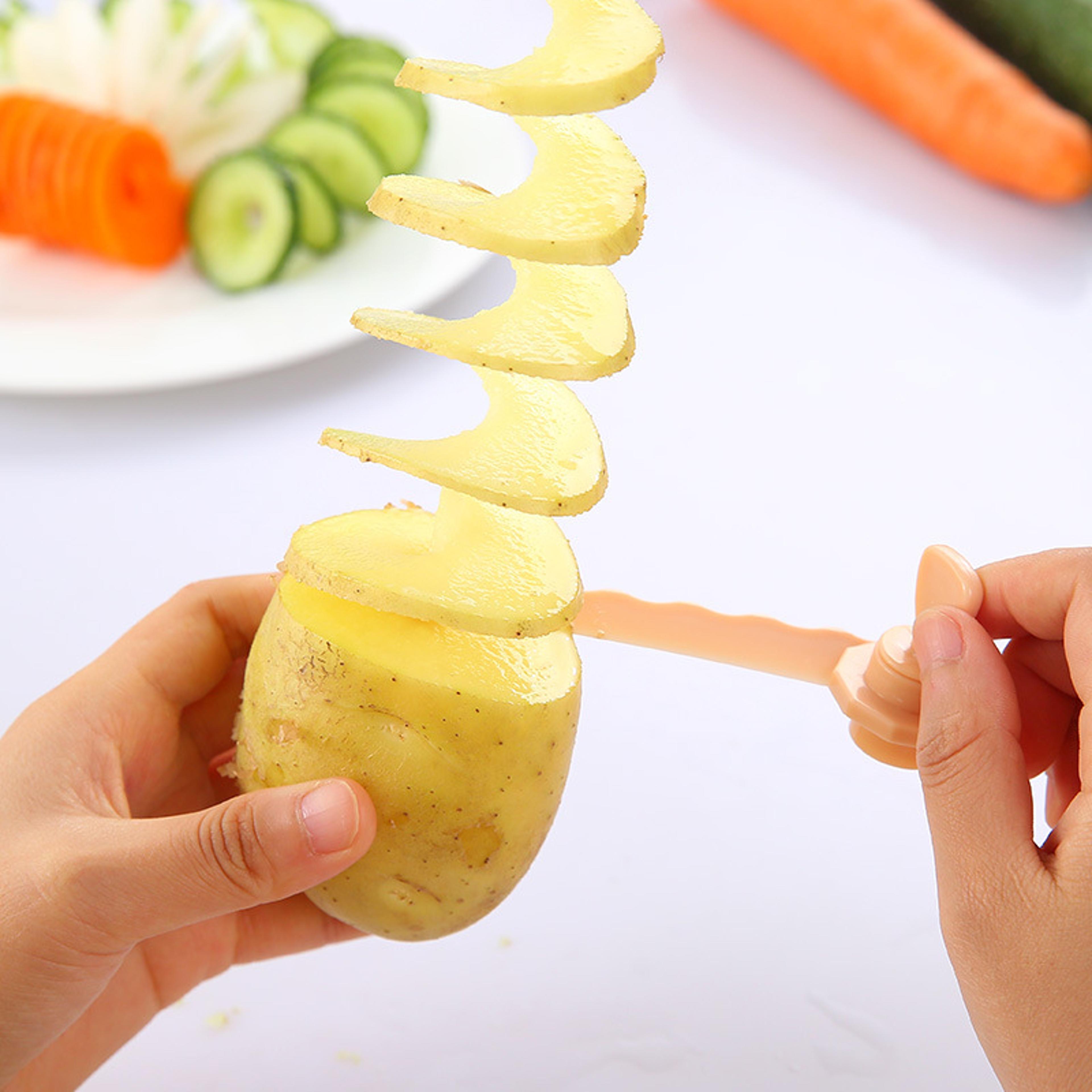 Spiral Potato Cutter Plastic Twisted Potato Slicer For Kitchen 3