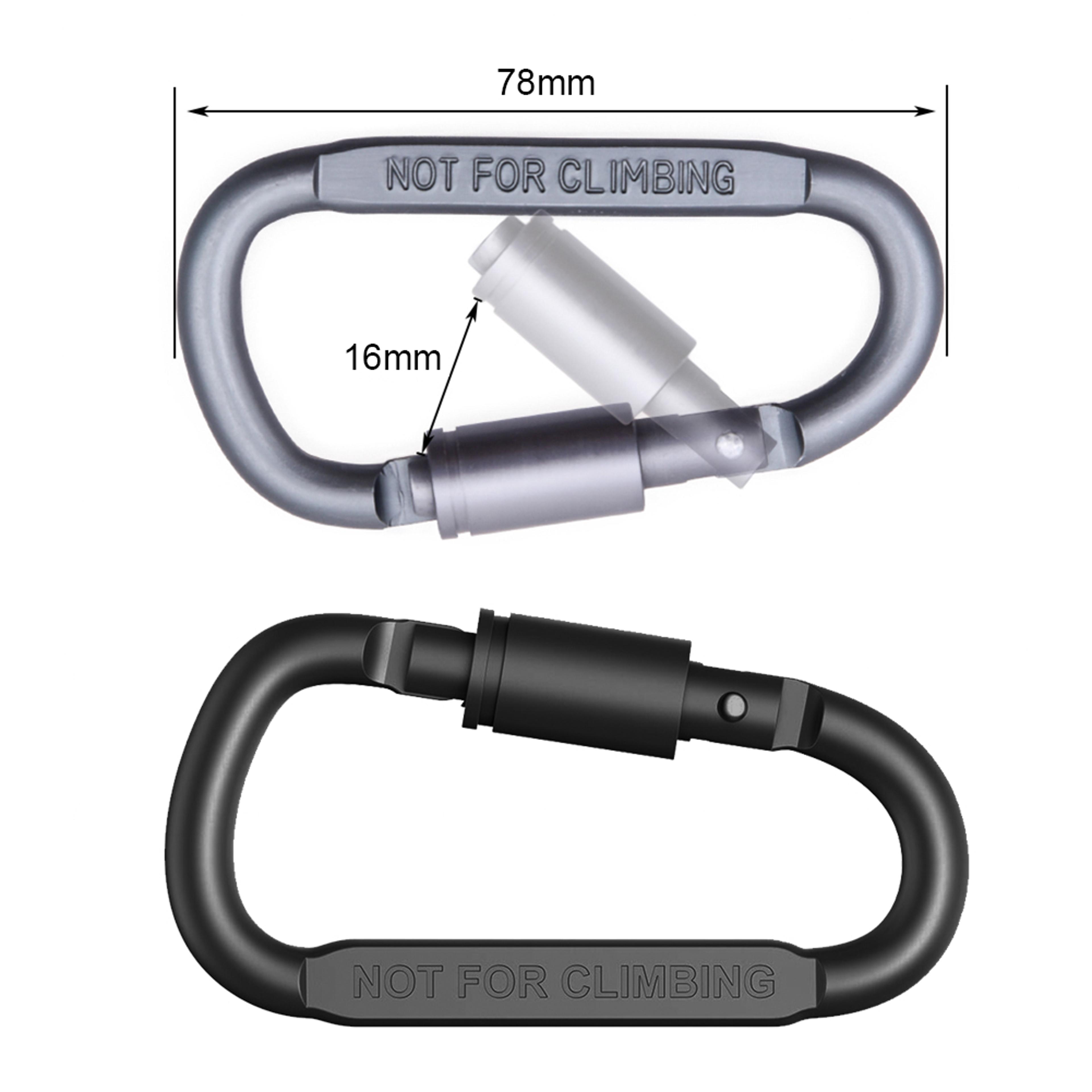 Aluminum Alloy DRing Carabiner Clips With Spring Snap Hook For Keys And Outdoor Gear 5