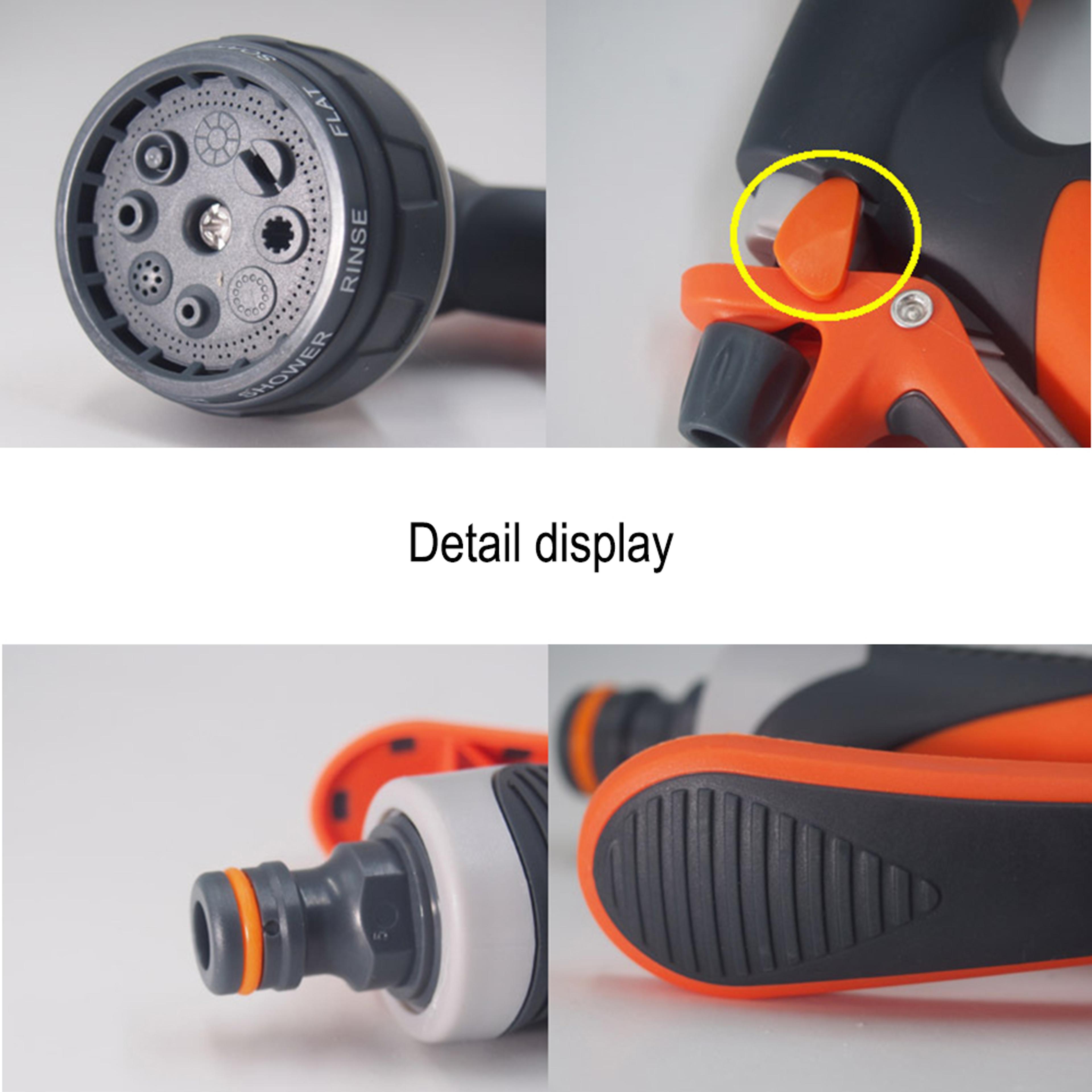 Mode Garden Hose Spray Nozzle With Adjustable Water Flow And Soft Grip 4