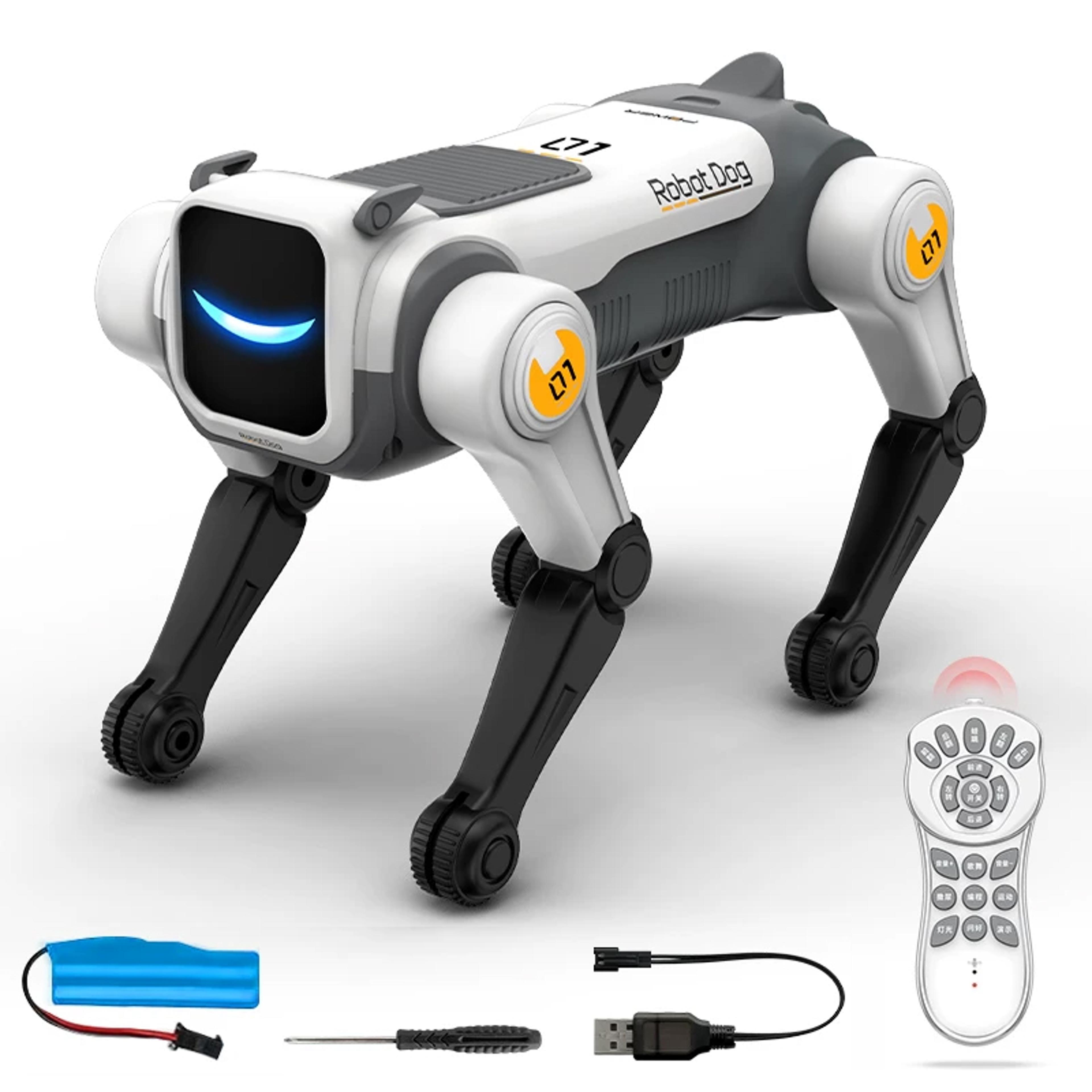 rc robot dog with voice commands and programmable singing dancing features