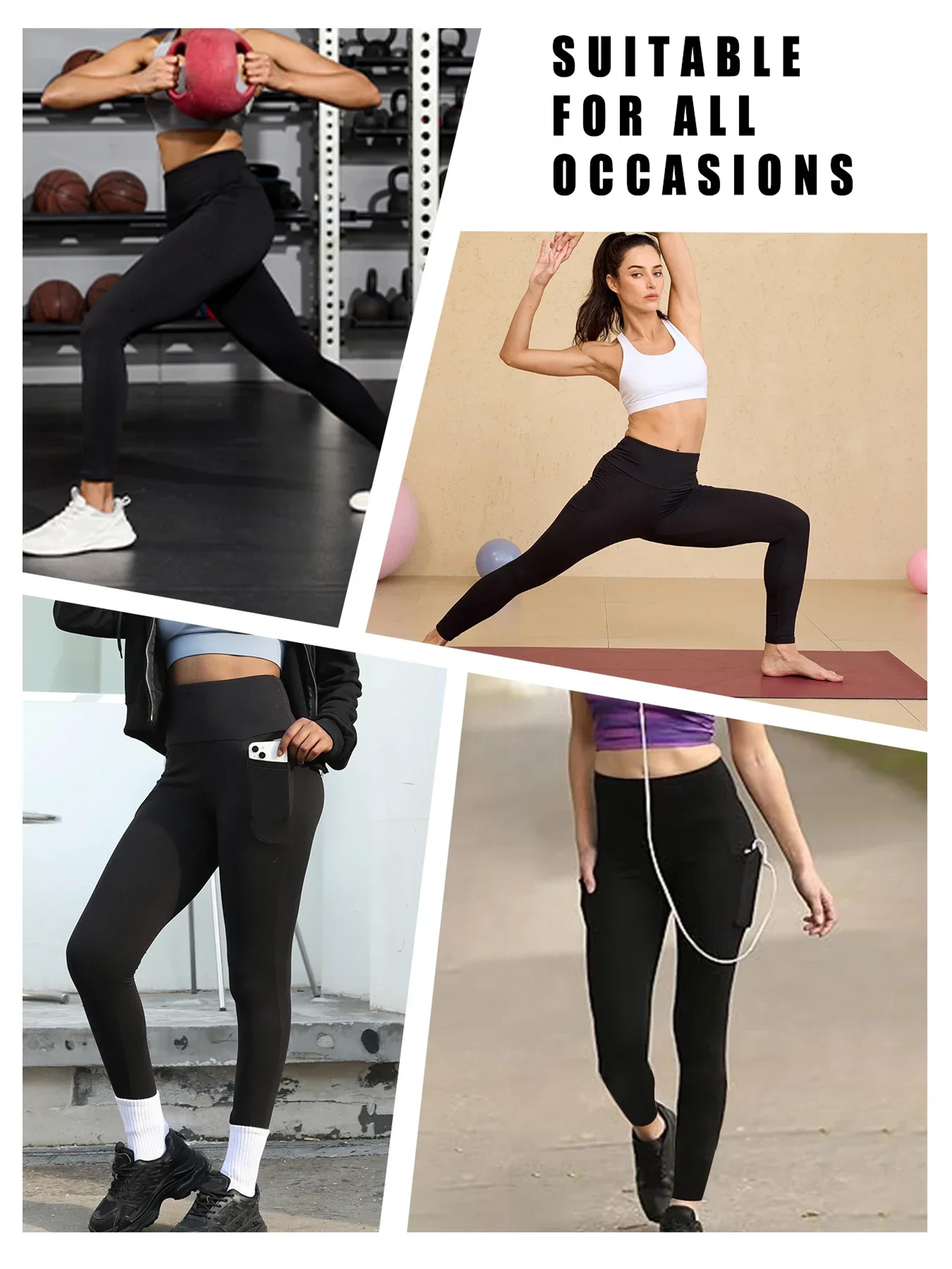 Womens High Waisted Workout Leggings With Pockets And Booty Lifting Fit 2