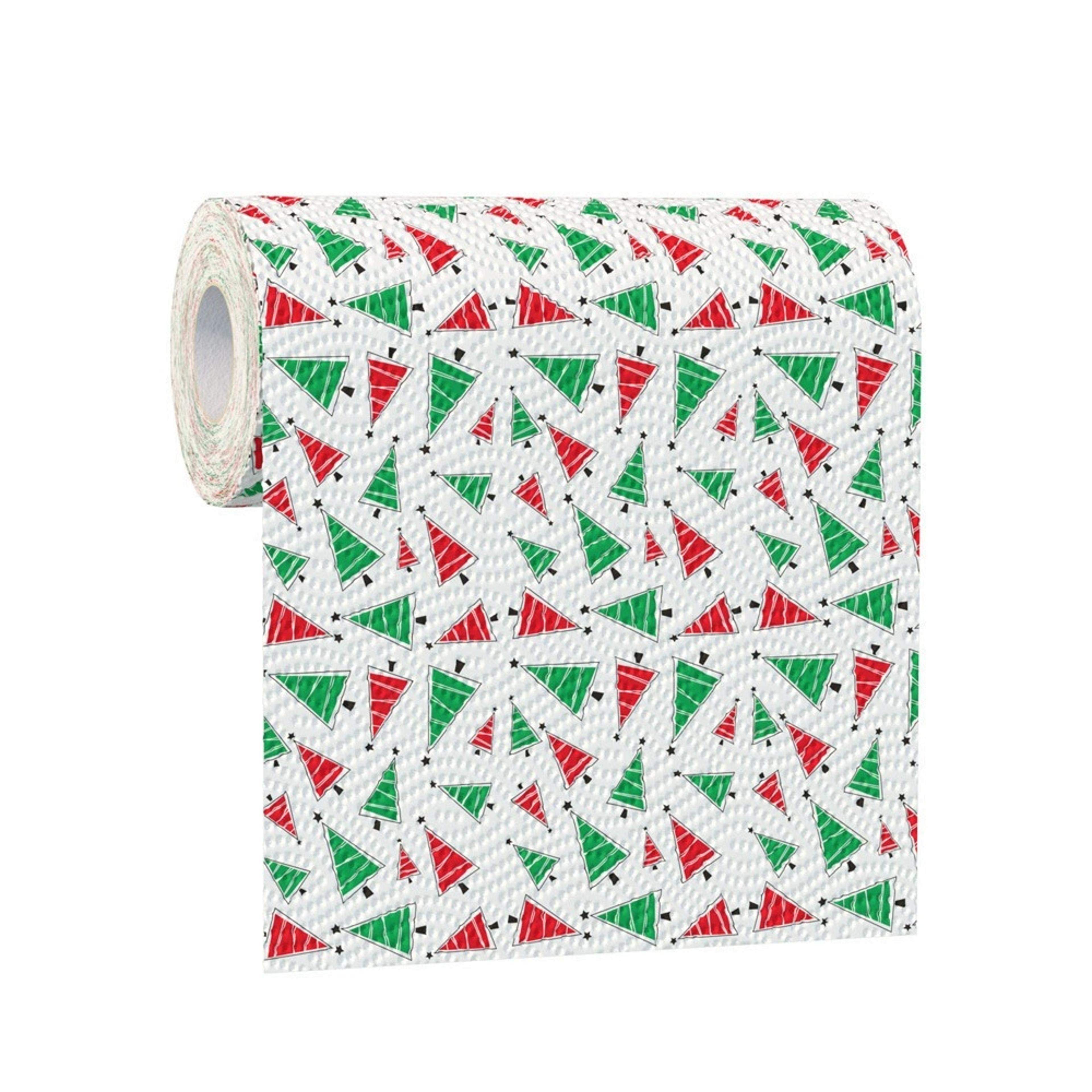 Christmas Kitchen Paper Roll  3Layer Disposable Cleaning Cloths 48 Sheets 8