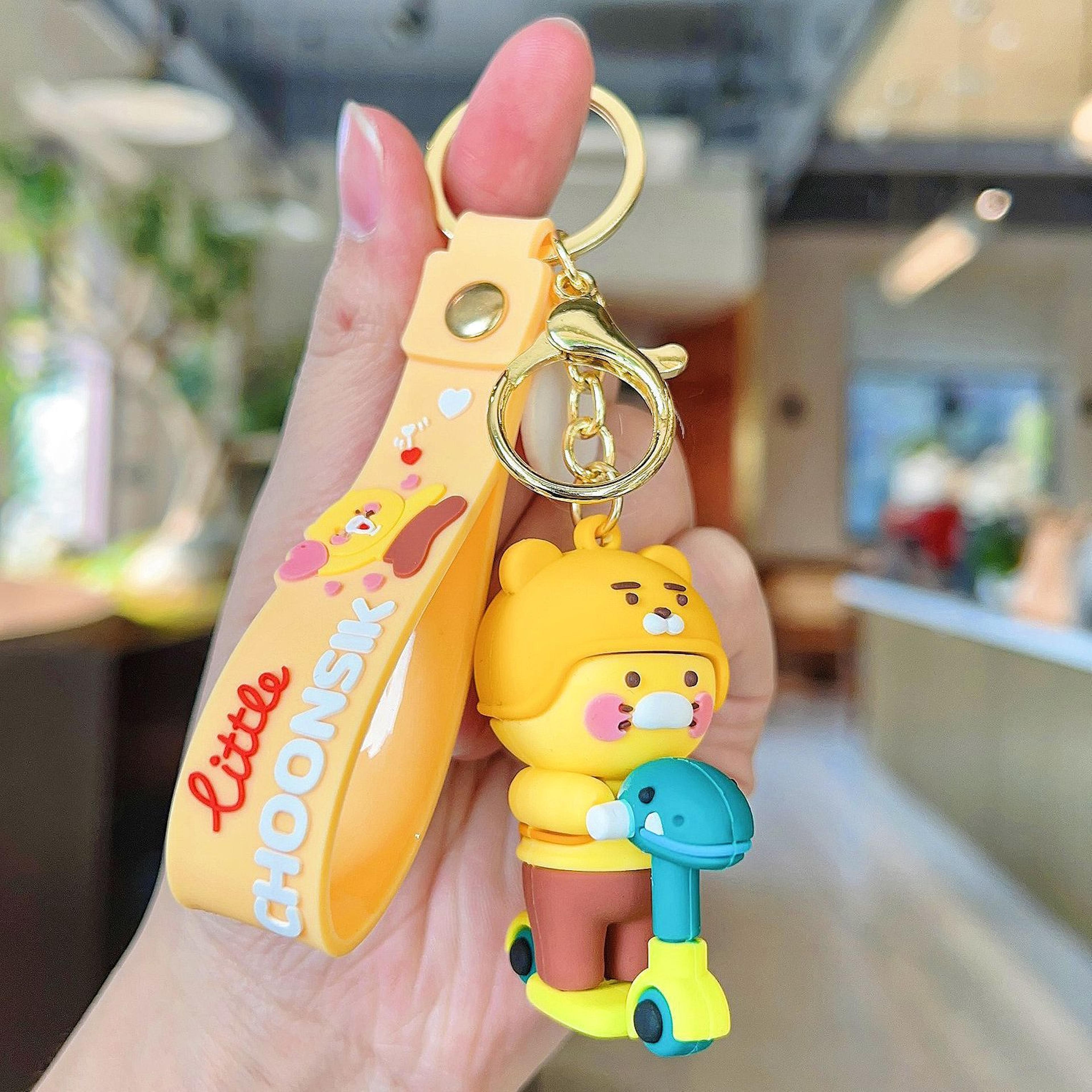 Choonsik Cartoon Silicone Keychain With GoldTone Lobster Clasp 1
