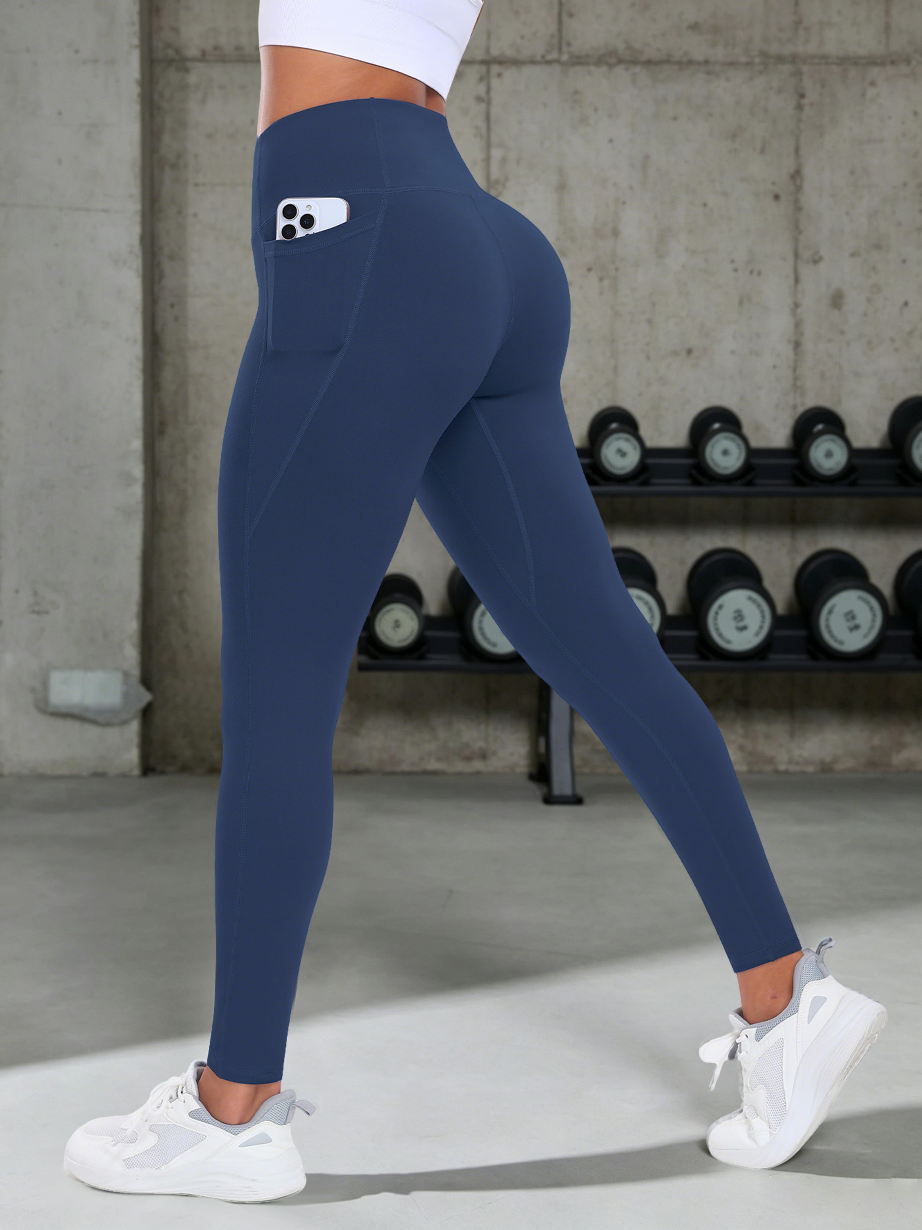women's high waisted yoga leggings with pockets and tummy control