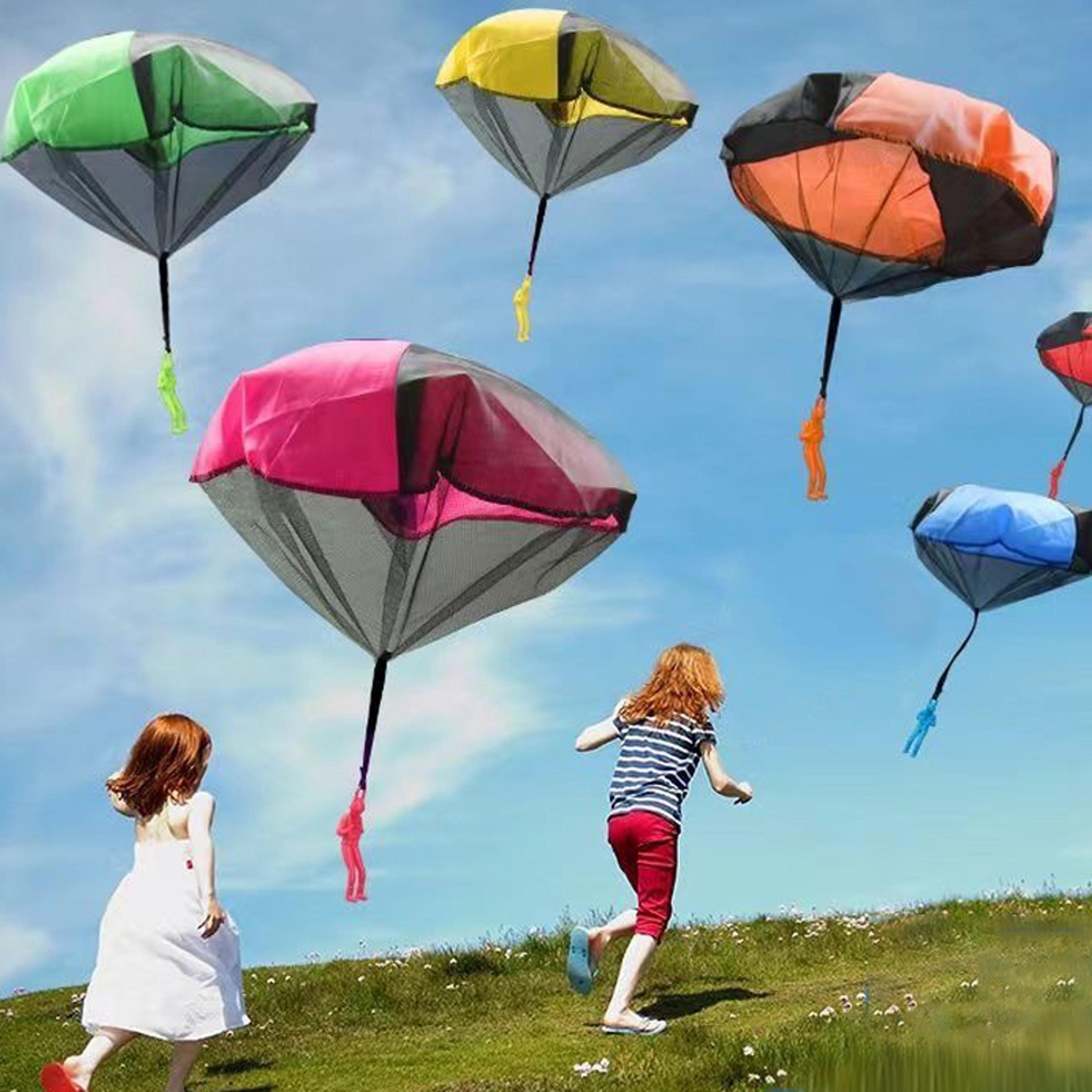 Mini Hand Throwing Parachute Toys For Kids Outdoor Flying Games 4