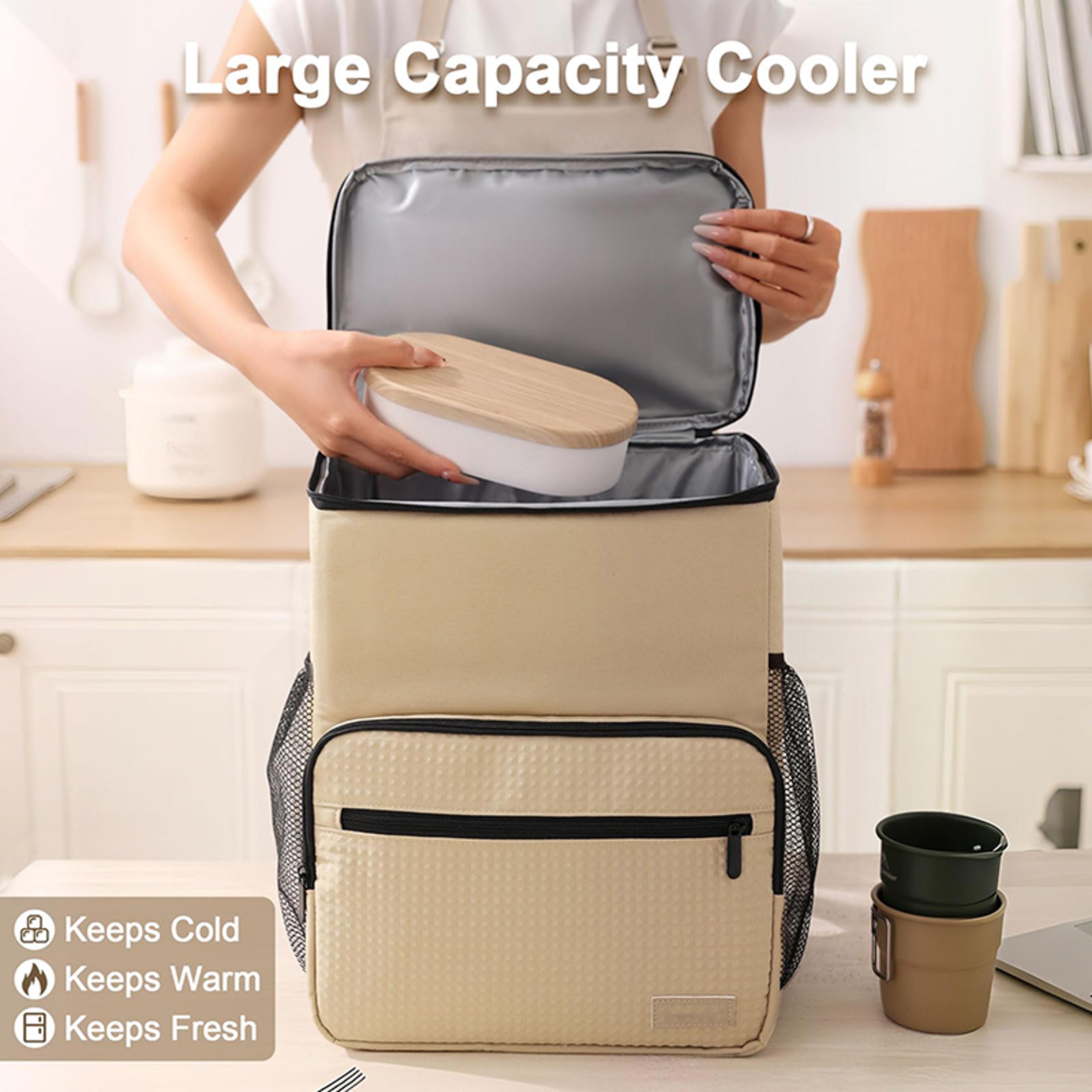 Insulated Food Delivery Backpack Large Capacity Portable Cooler Bag 3