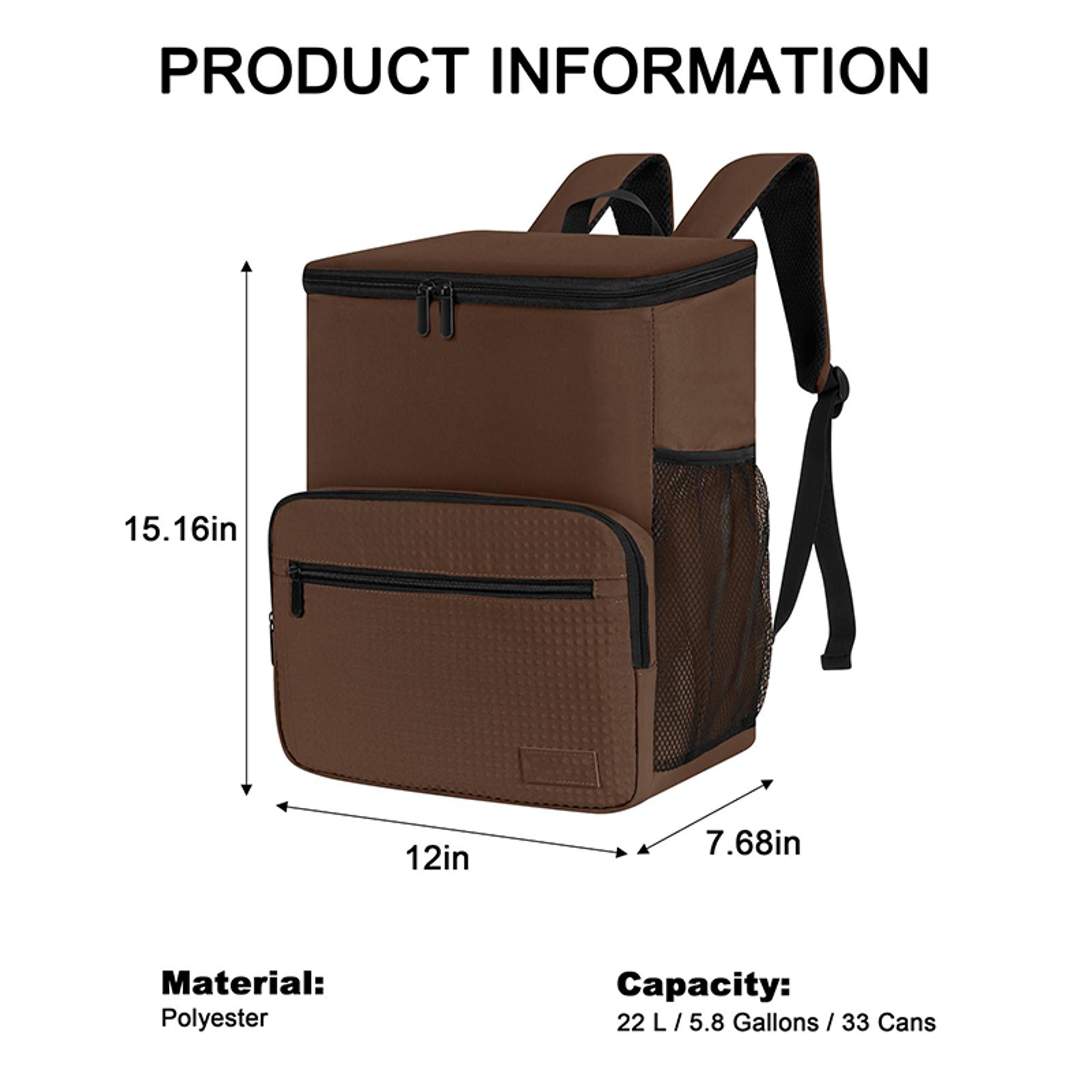 Insulated Food Delivery Backpack Large Capacity Portable Cooler Bag 6