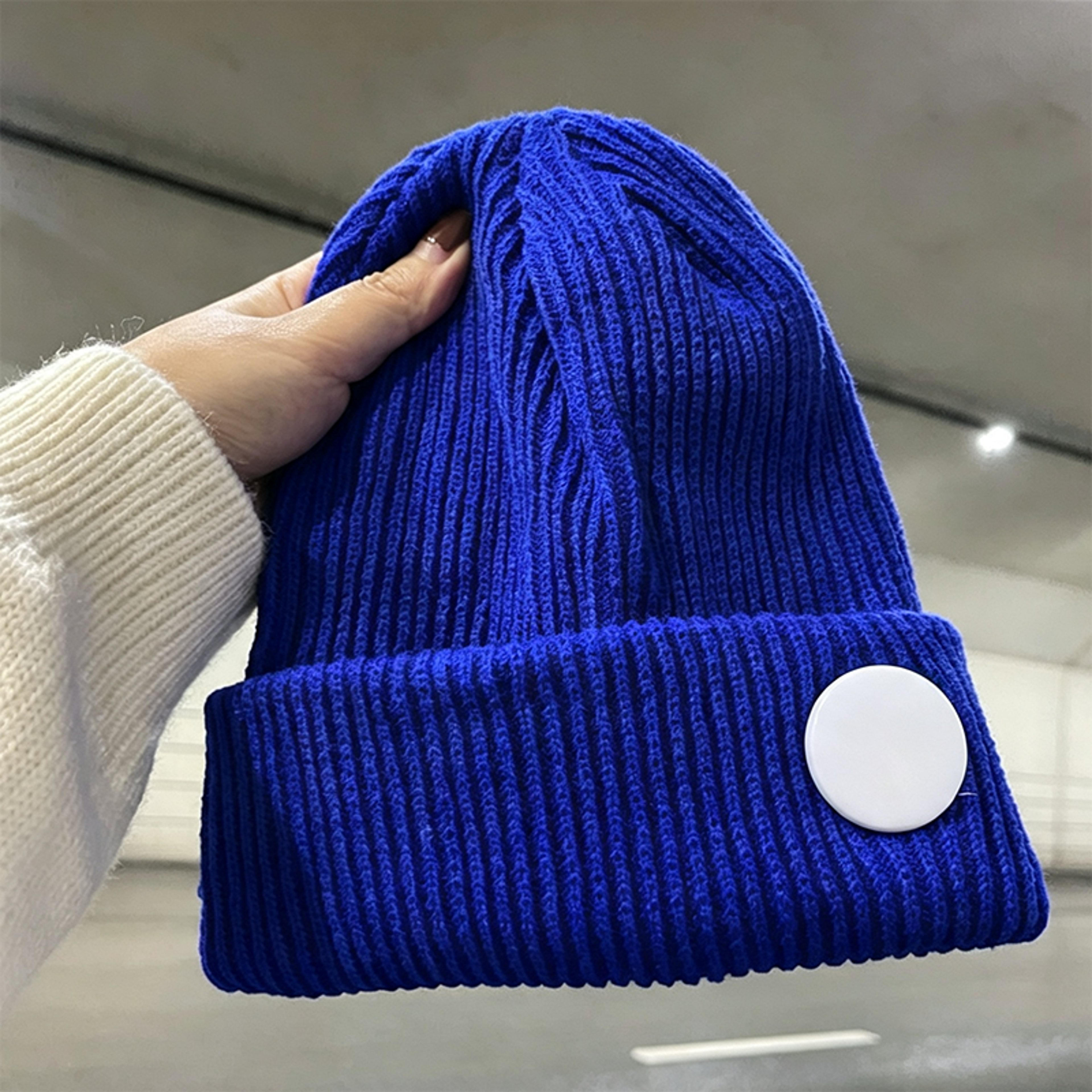 Unisex Ribbed Knit Beanie Hat With Stretch Fit And Cuffed Winter Design 6