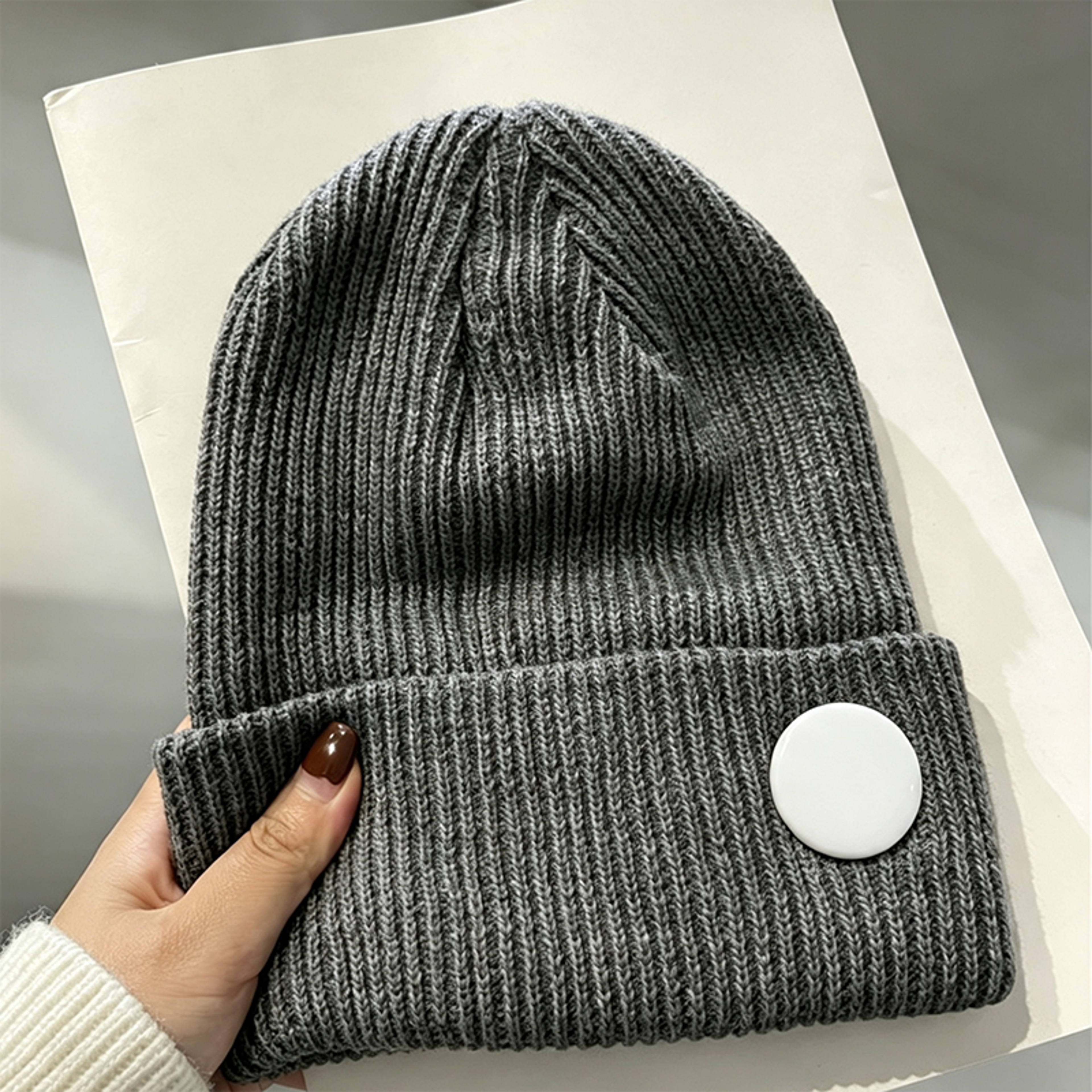 Unisex Ribbed Knit Beanie Hat With Stretch Fit And Cuffed Winter Design 7