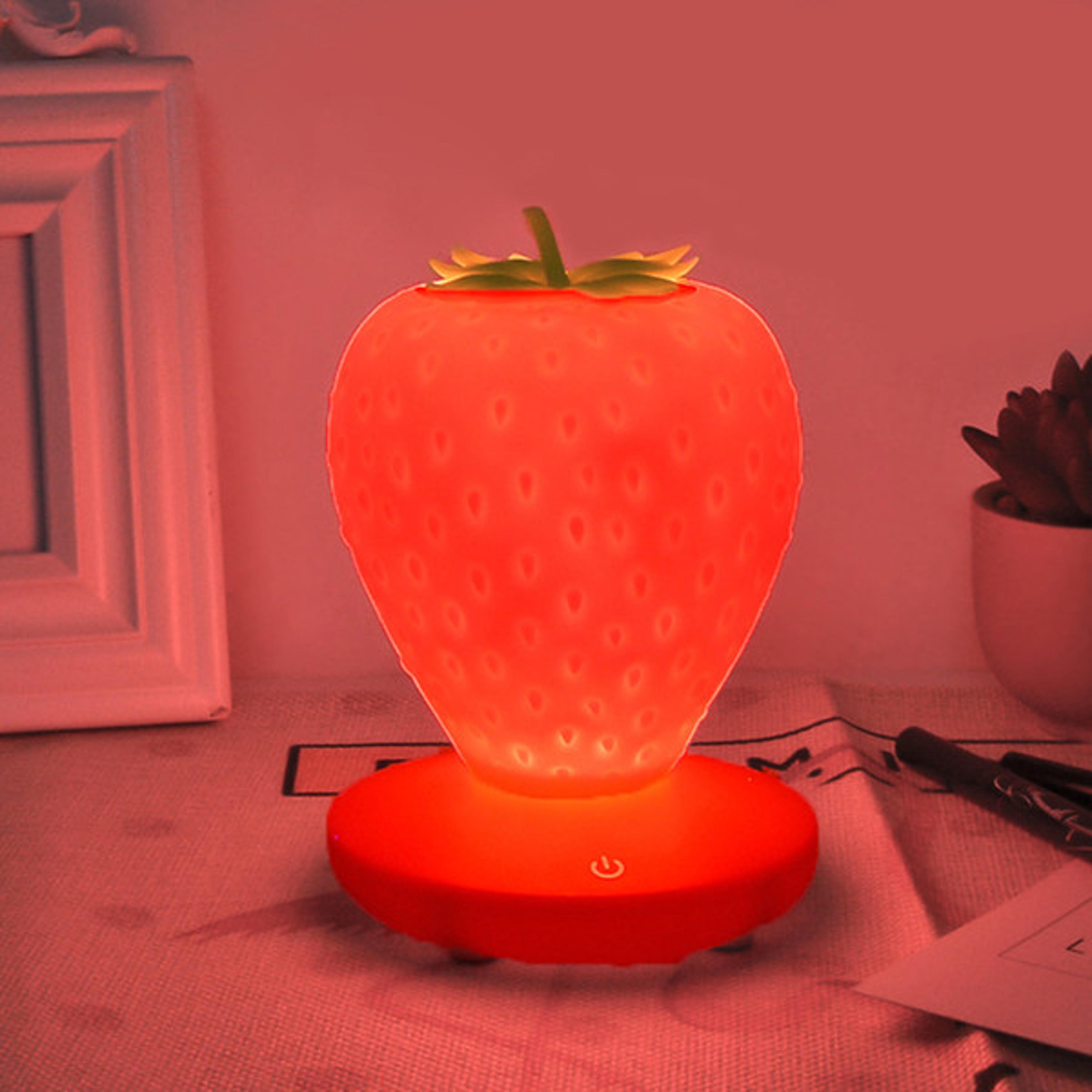 touch-sensitive strawberry table lamp – charming strawberry lampshade for home decor, gift ideas